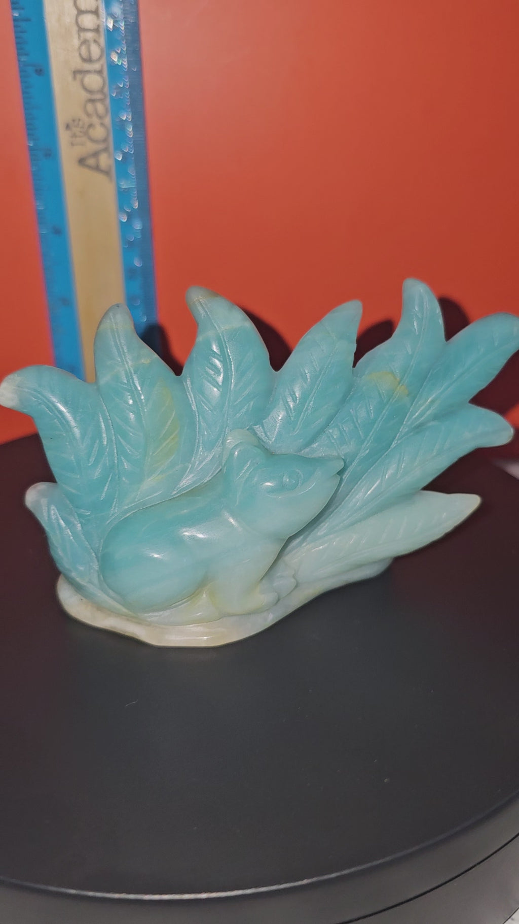 Caribbean Calcite 9-Tailed Fox – Mythical Crystal Carving | 2.5 Inches