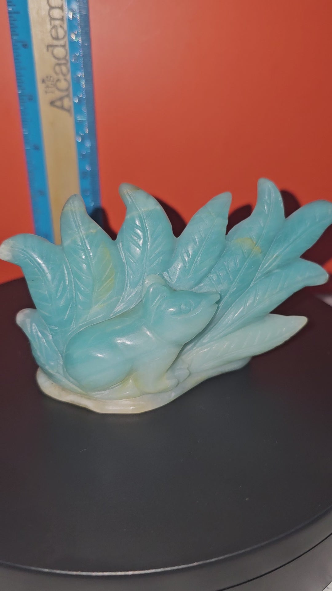 Caribbean Calcite 9-Tailed Fox – Mythical Crystal Carving | 2.5 Inches
