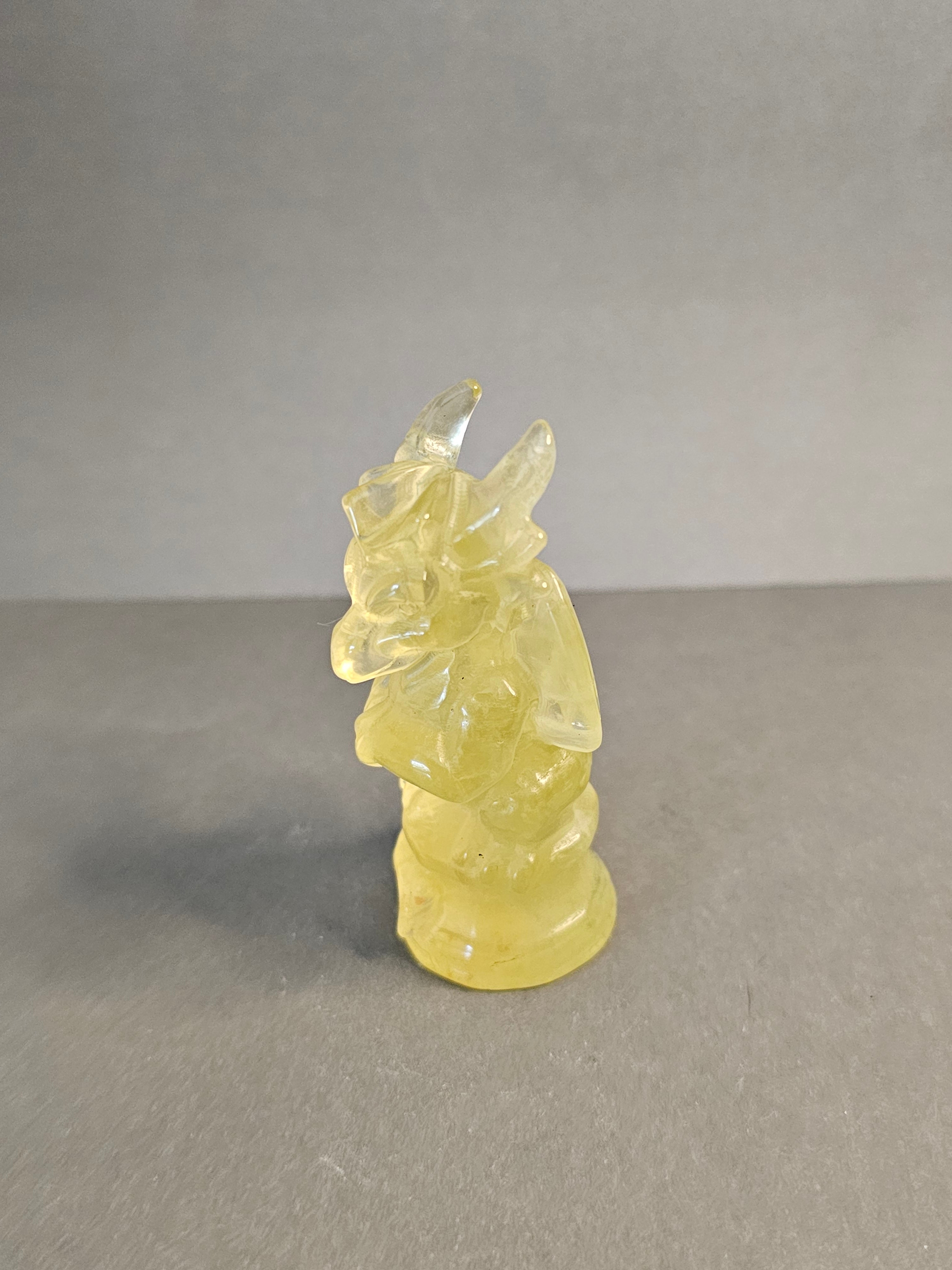 Lemon Citrine Dragon – Prosperity & Energy Crystal Carving | 3.5 Inches