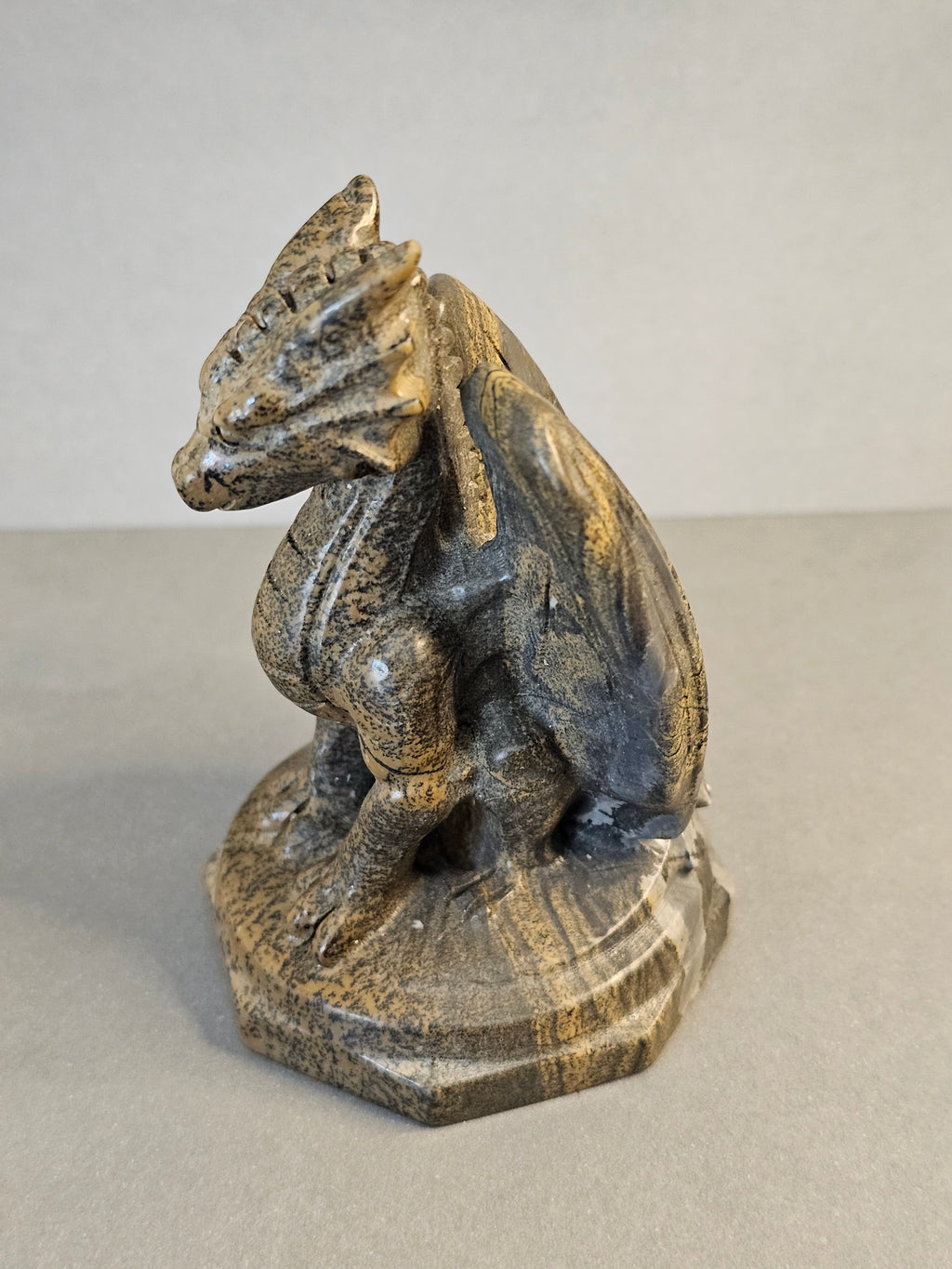 Picture Jasper Dragon – Earth-Toned Crystal Carving | 3.5 Inches