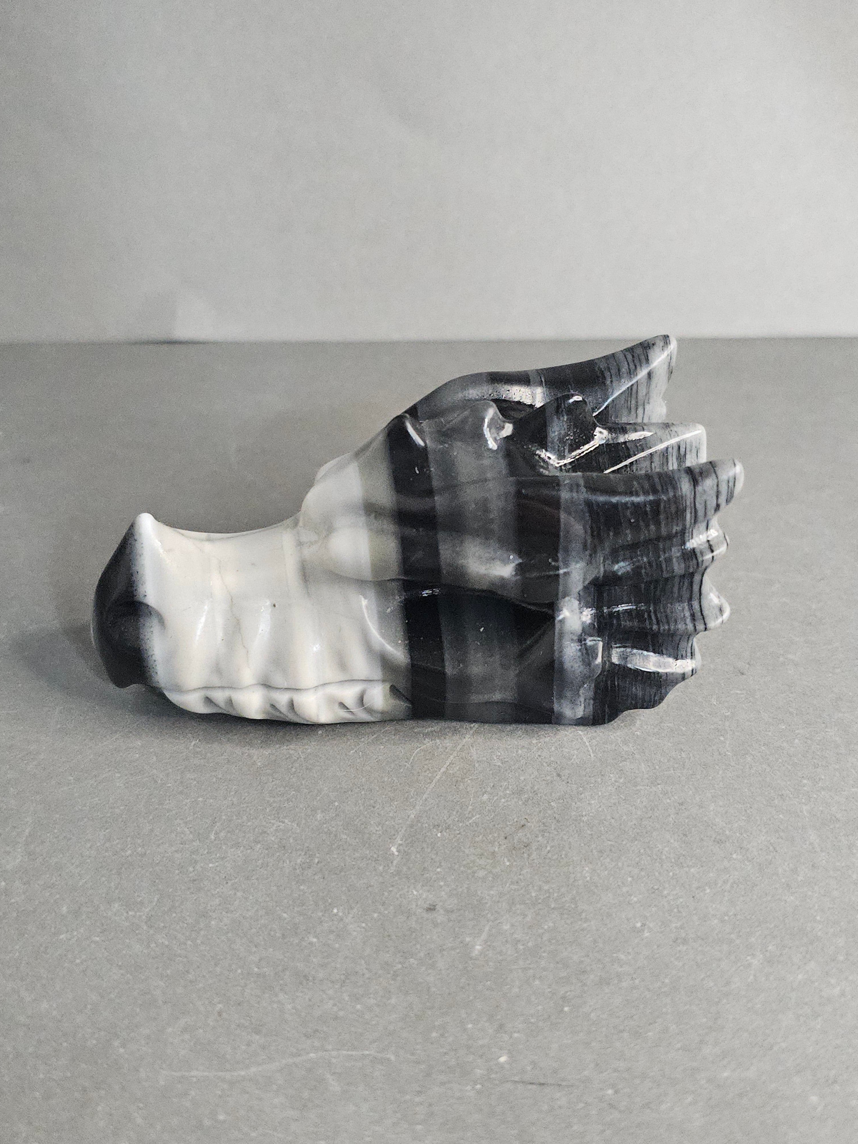 Tai Chi Stone Dragon Carving – 3" Yin Yang Mini Collector Piece