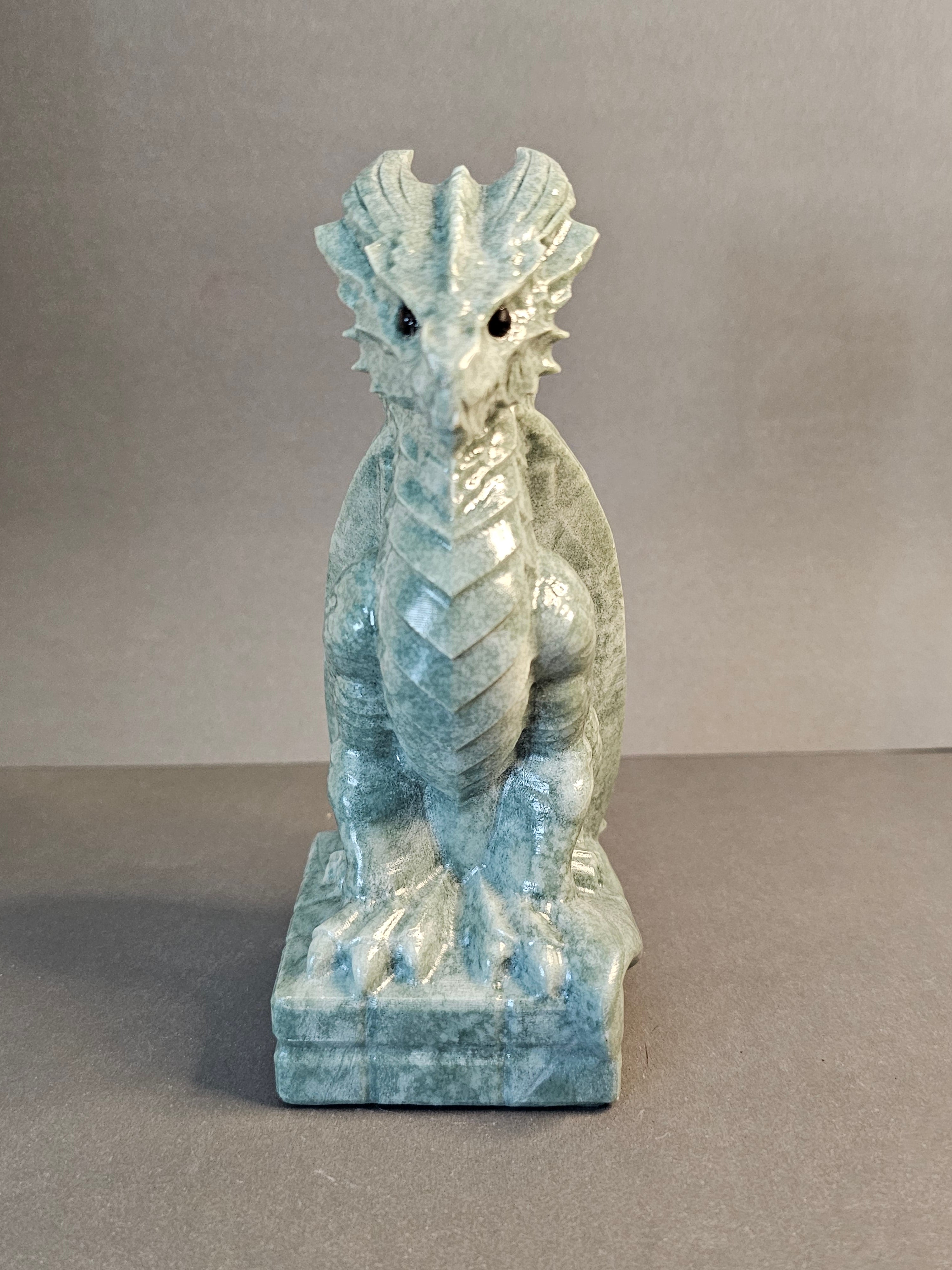 Light Green Jade Dragon – Guardian & Prosperity Crystal Carving | 5.75 Inches