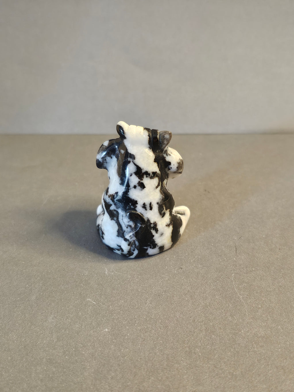 Zebra Jade Cow – Grounding & Abundance Crystal Carving | 2 Inches