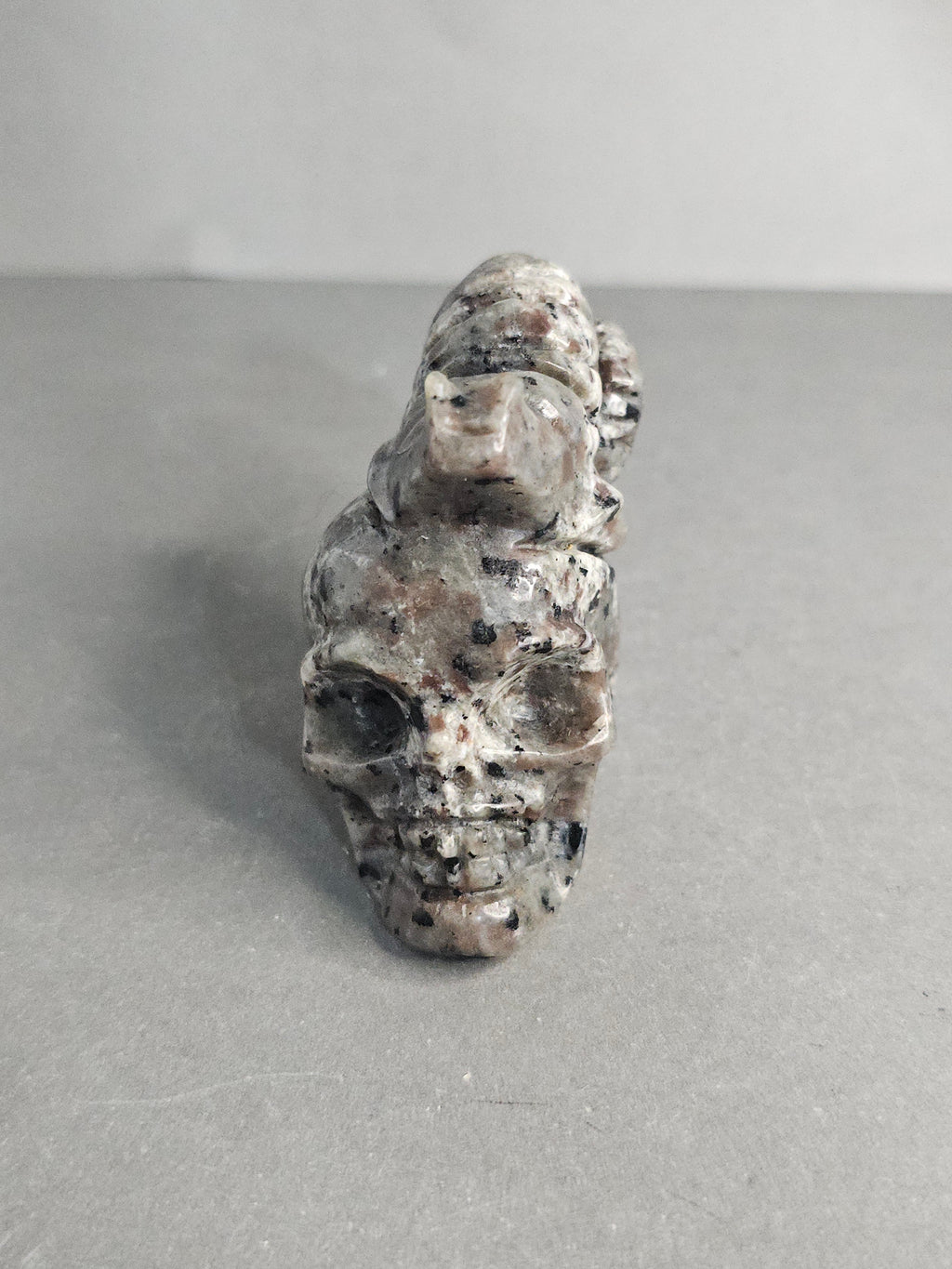 UV Reactive Emberlite Skull with Snail – 2" Dark Collector Carving
