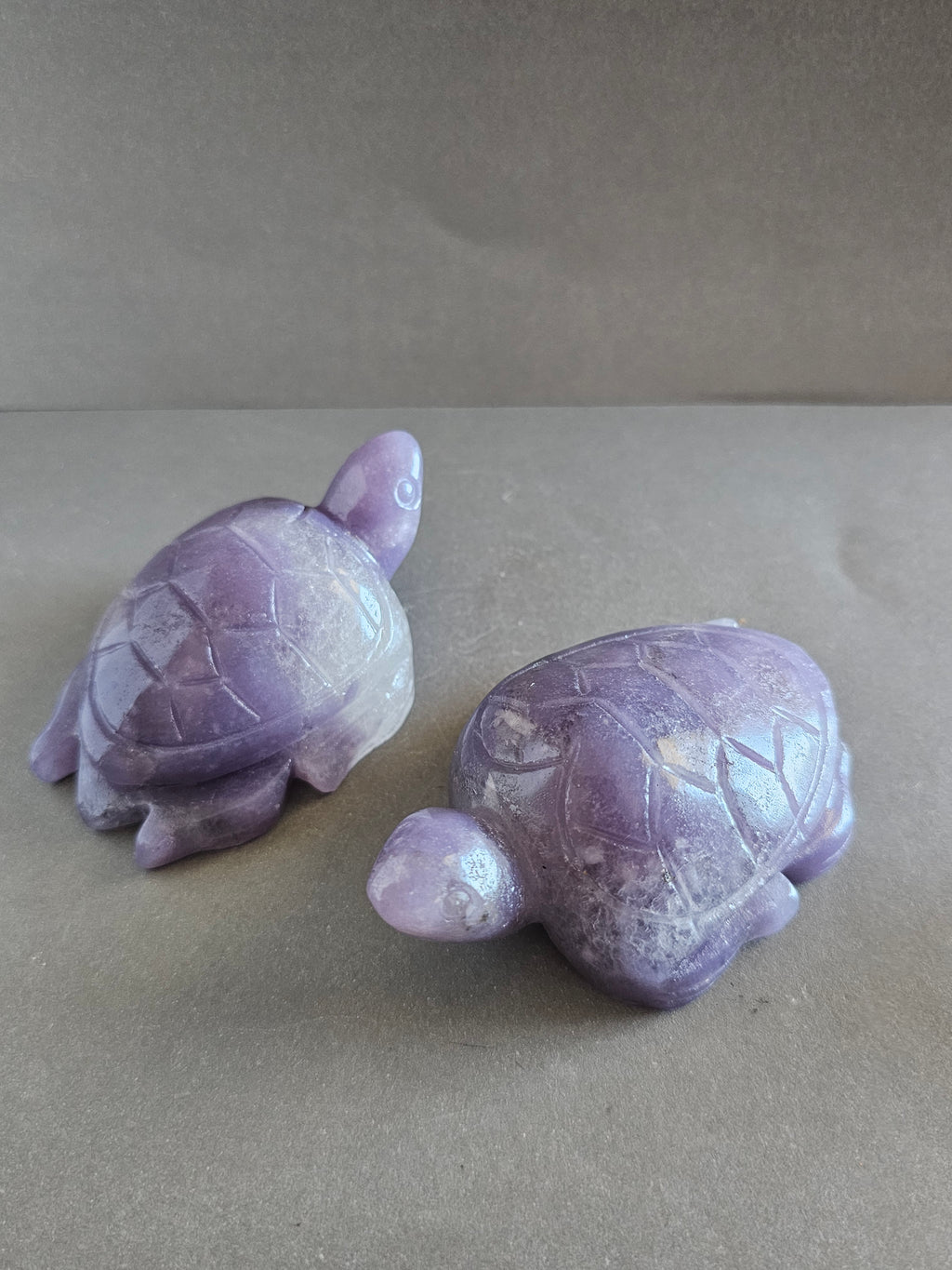 Purple Jade Sea Turtle – Protection & Flow Crystal Carving | Two Size Options