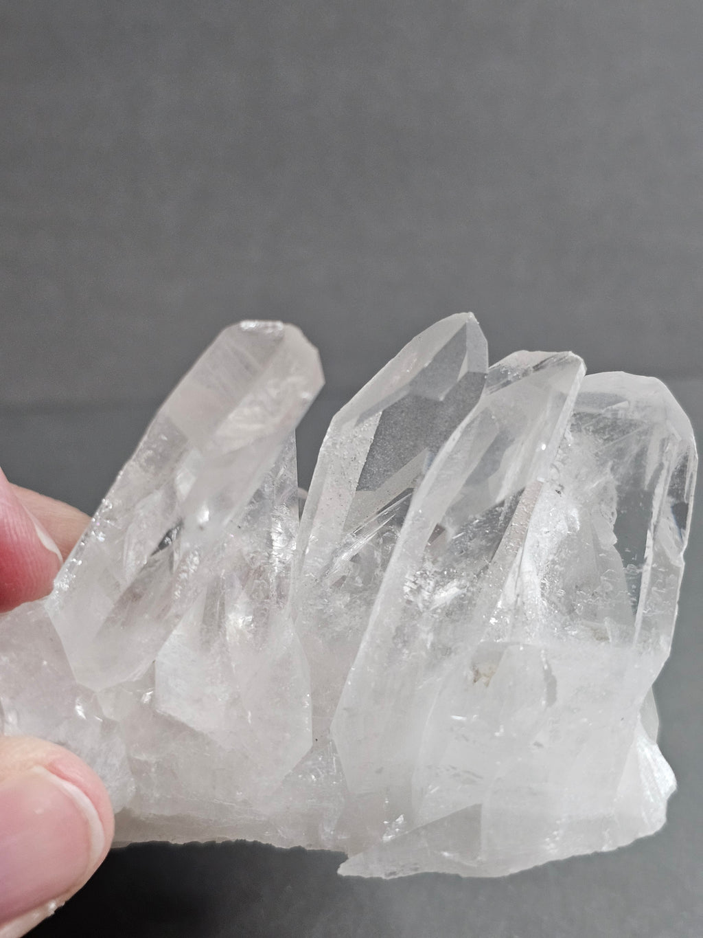 Brazilian Clear Quartz Crystal Cluster – Balanced Natural Formation | 2 1/2 Inches (3)