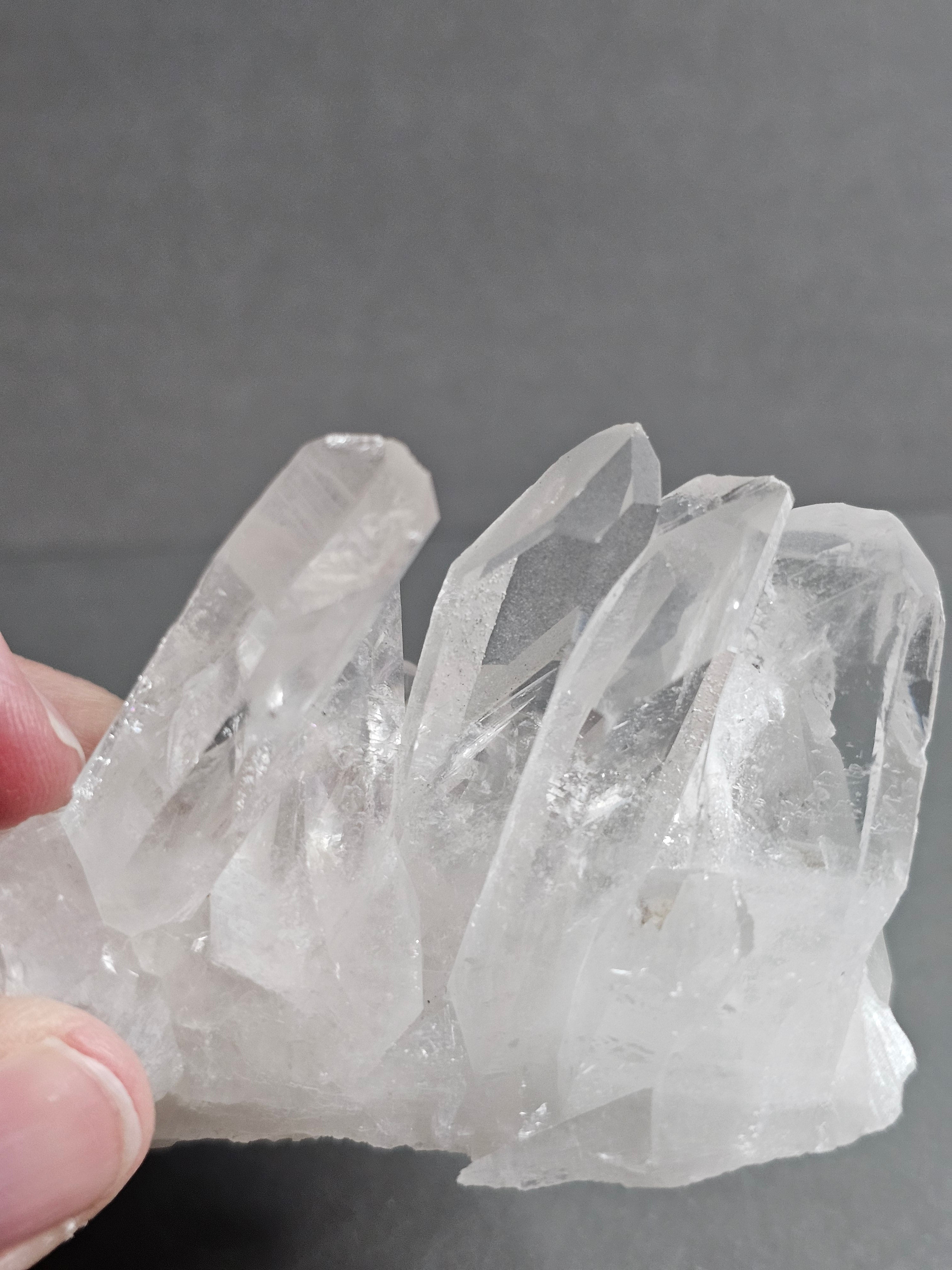 Brazilian Clear Quartz Crystal Cluster – Balanced Natural Formation | 2 1/2 Inches (3)