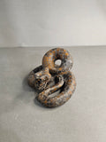Rattlesnake Strike Pose Carving – Leopard Jasper or Orange & Brown Jade – 2" Crystal Collector Piece