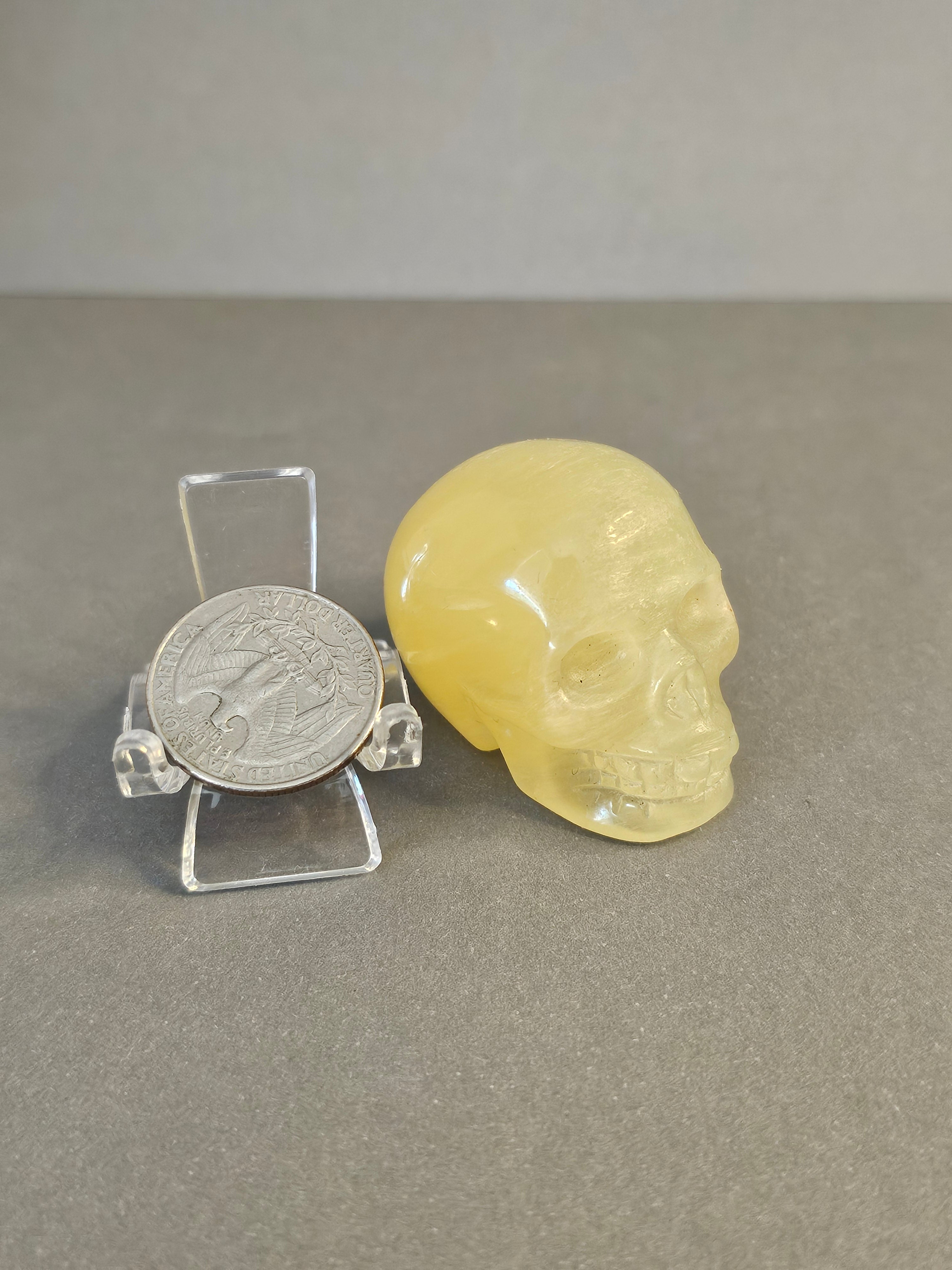Citrine Skull – Prosperity & Energy Crystal Skull | 1.5 Inches
