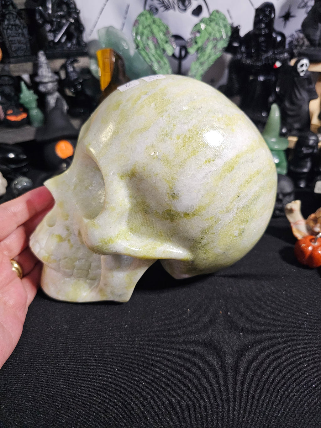 Serpentine Skull, 6 inches tall
