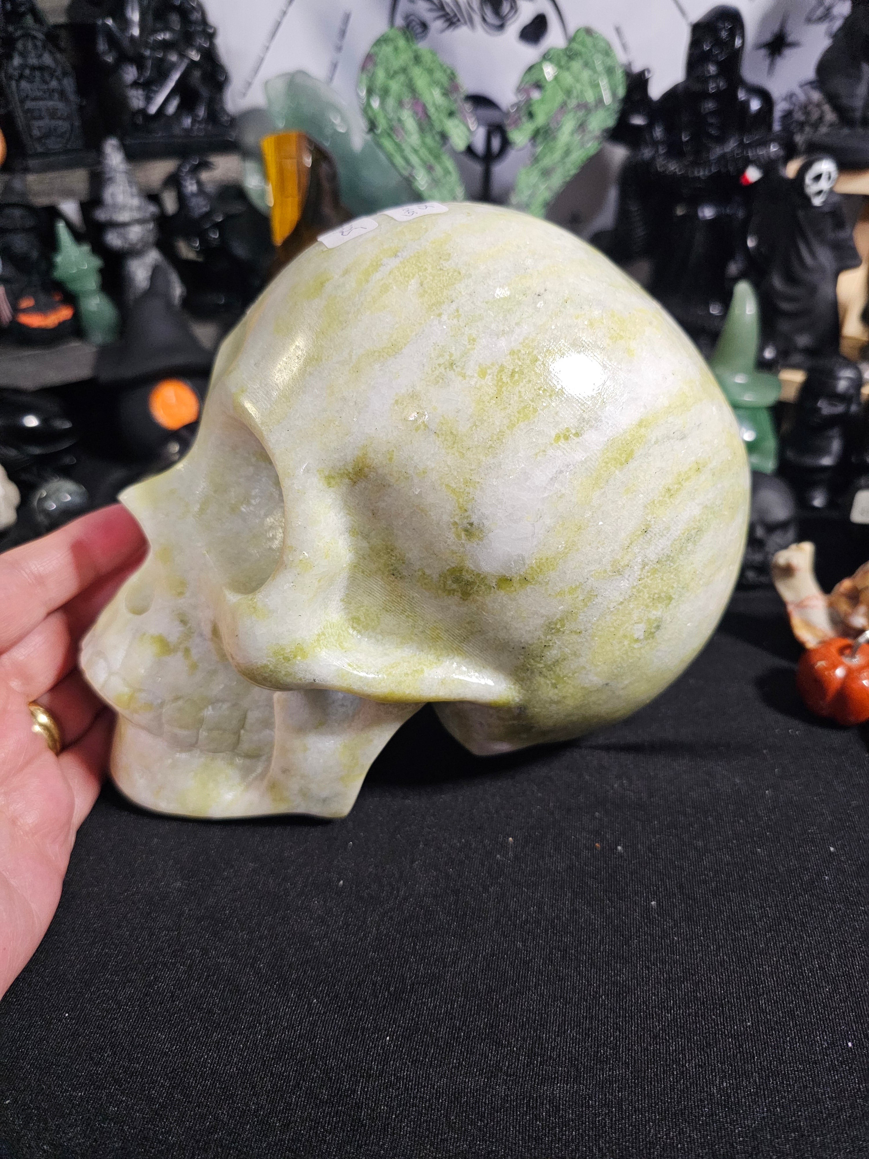 Serpentine Skull, 6 inches tall