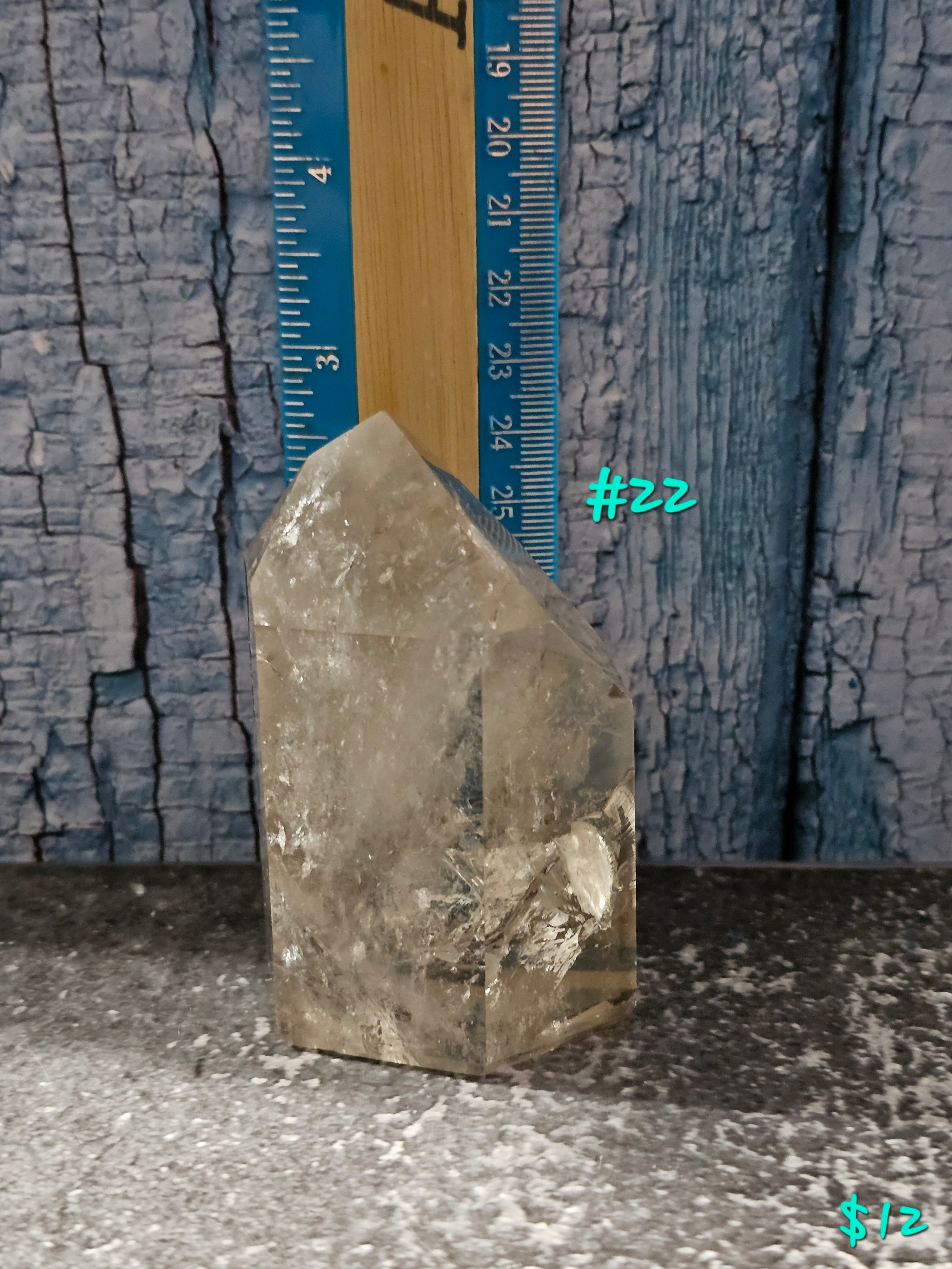 3 inch light smokey quartz freeform crystal Brazil polished