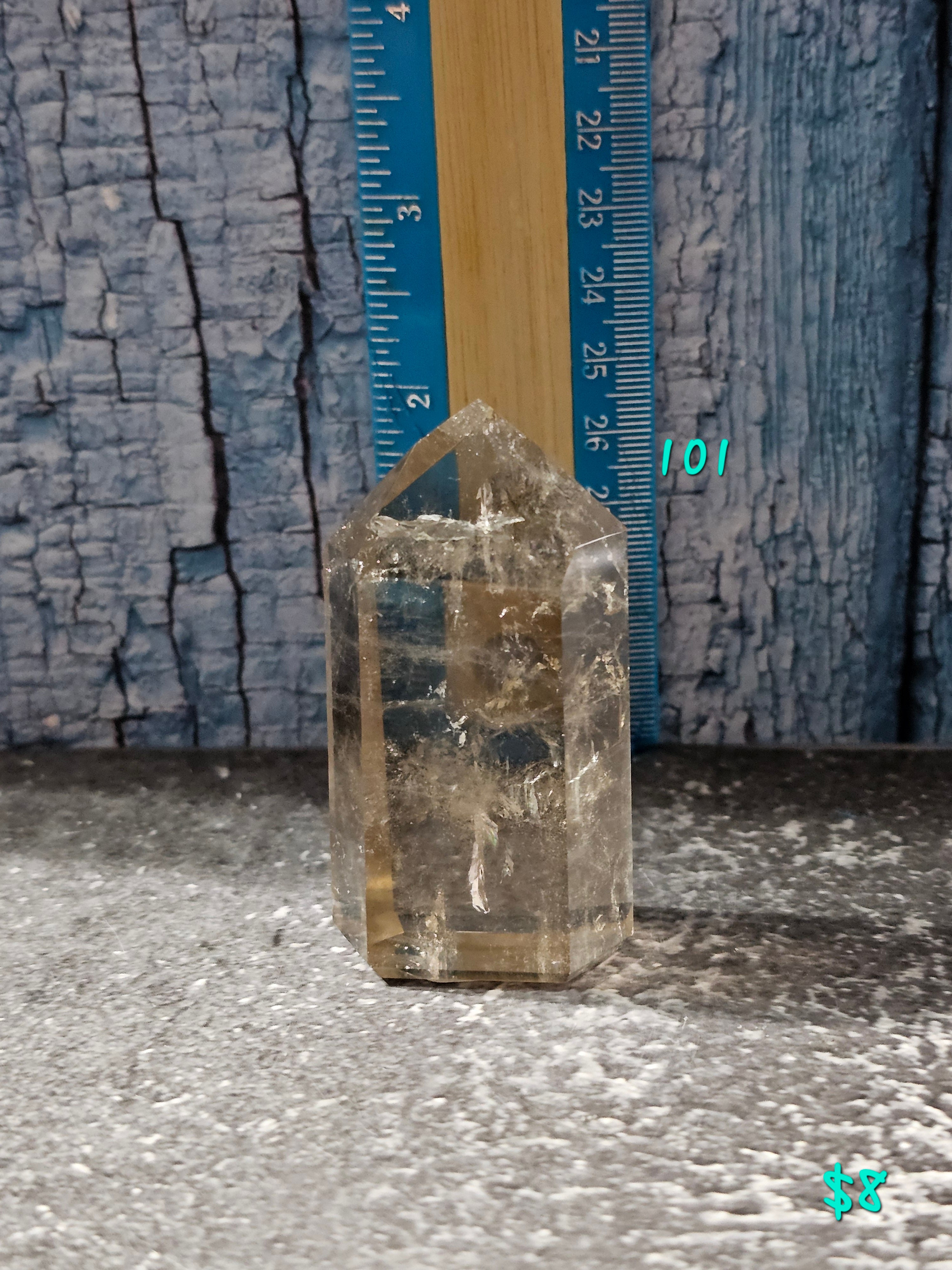2 inch light smokey quartz freeform crystal Brazil polished