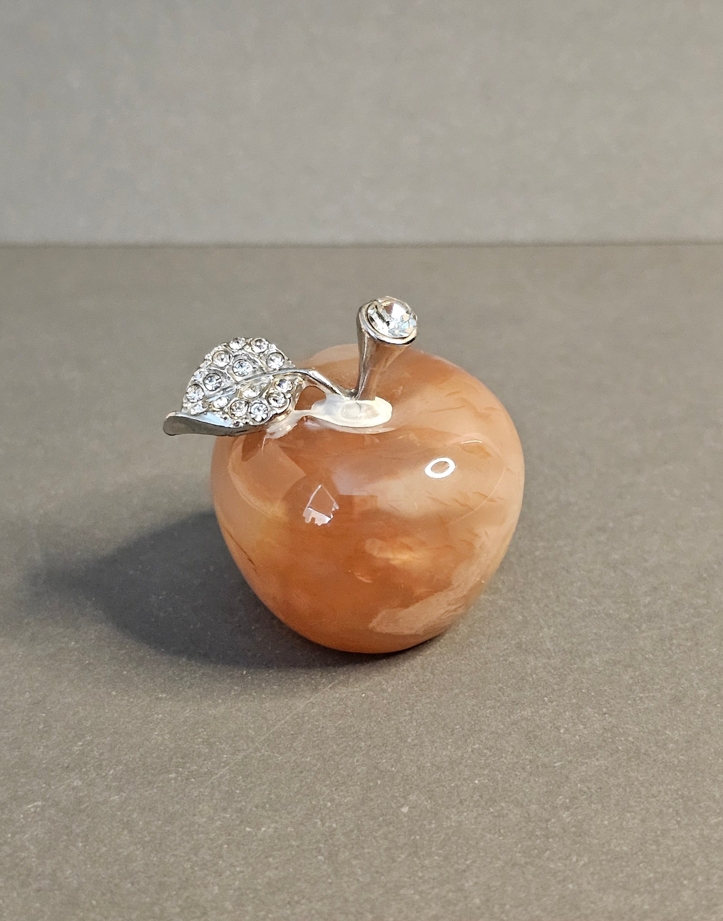 Agate apple carving.