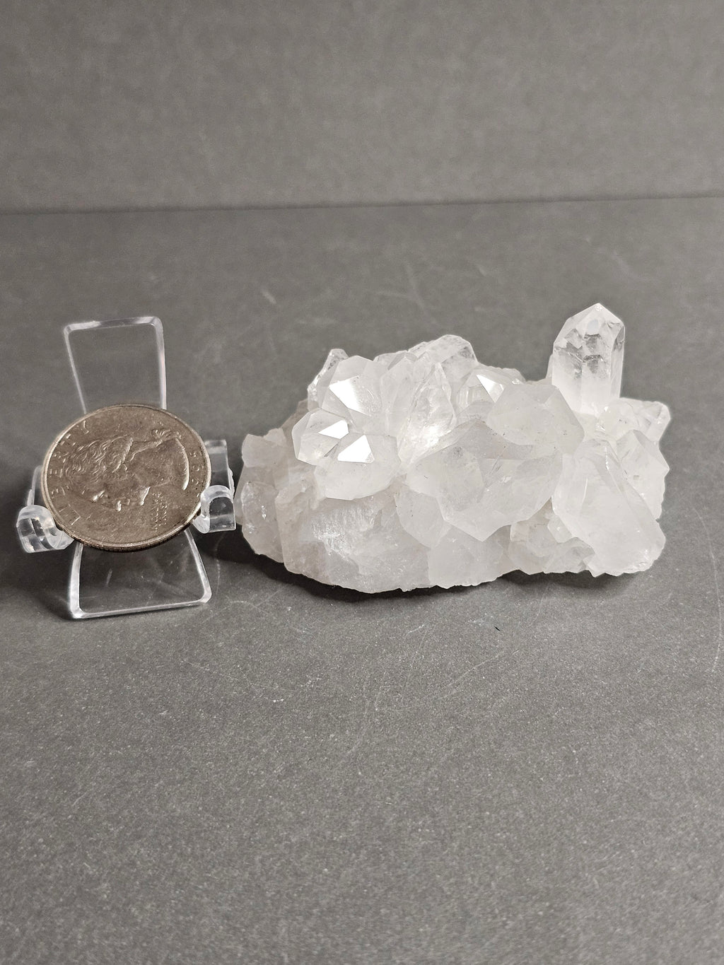 Brazilian Clear Quartz Crystal Cluster – Compact Sparkling Points | ~2 1/2 Inches