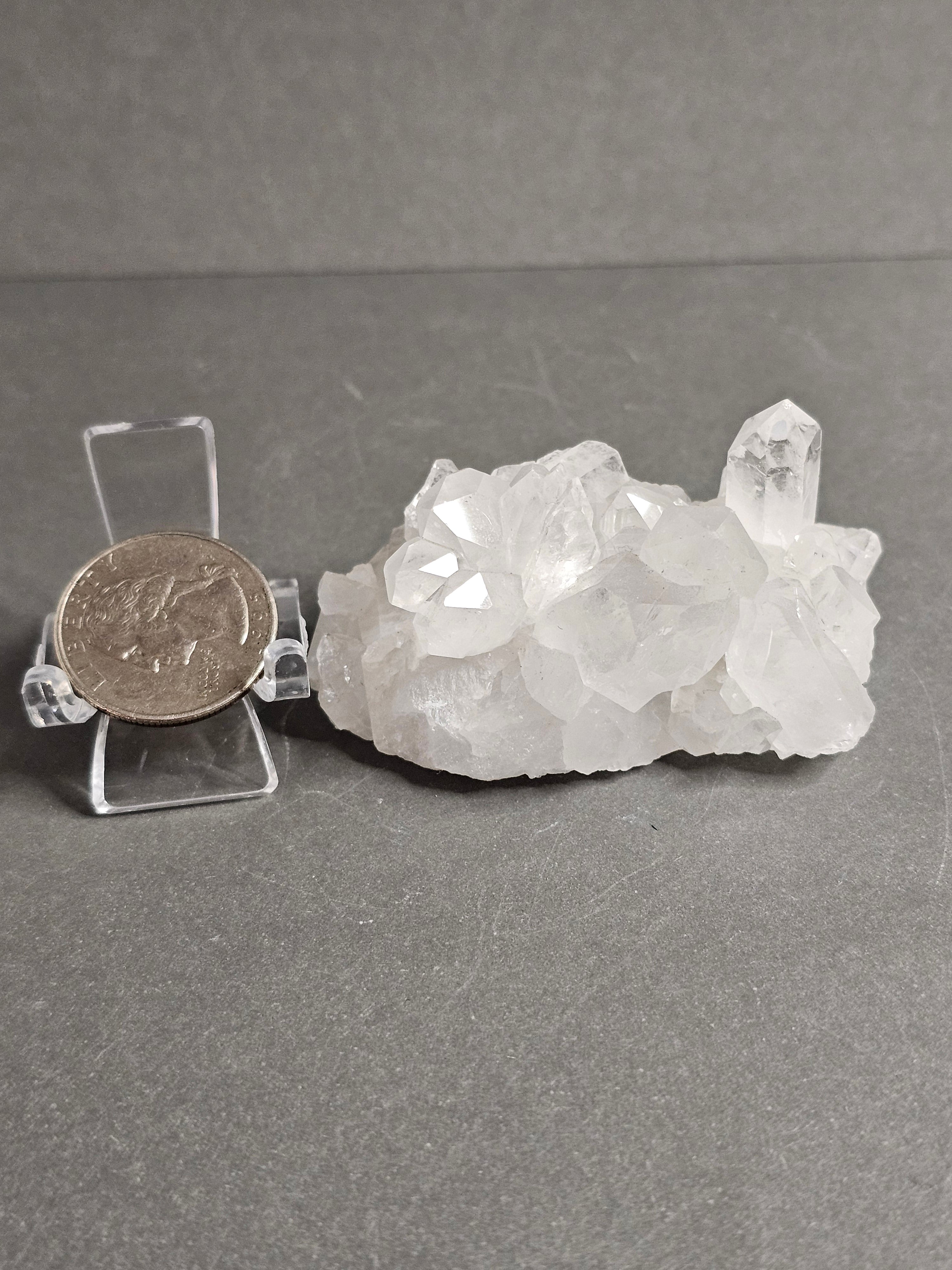 Brazilian Clear Quartz Crystal Cluster – Compact Sparkling Points | ~2 1/2 Inches