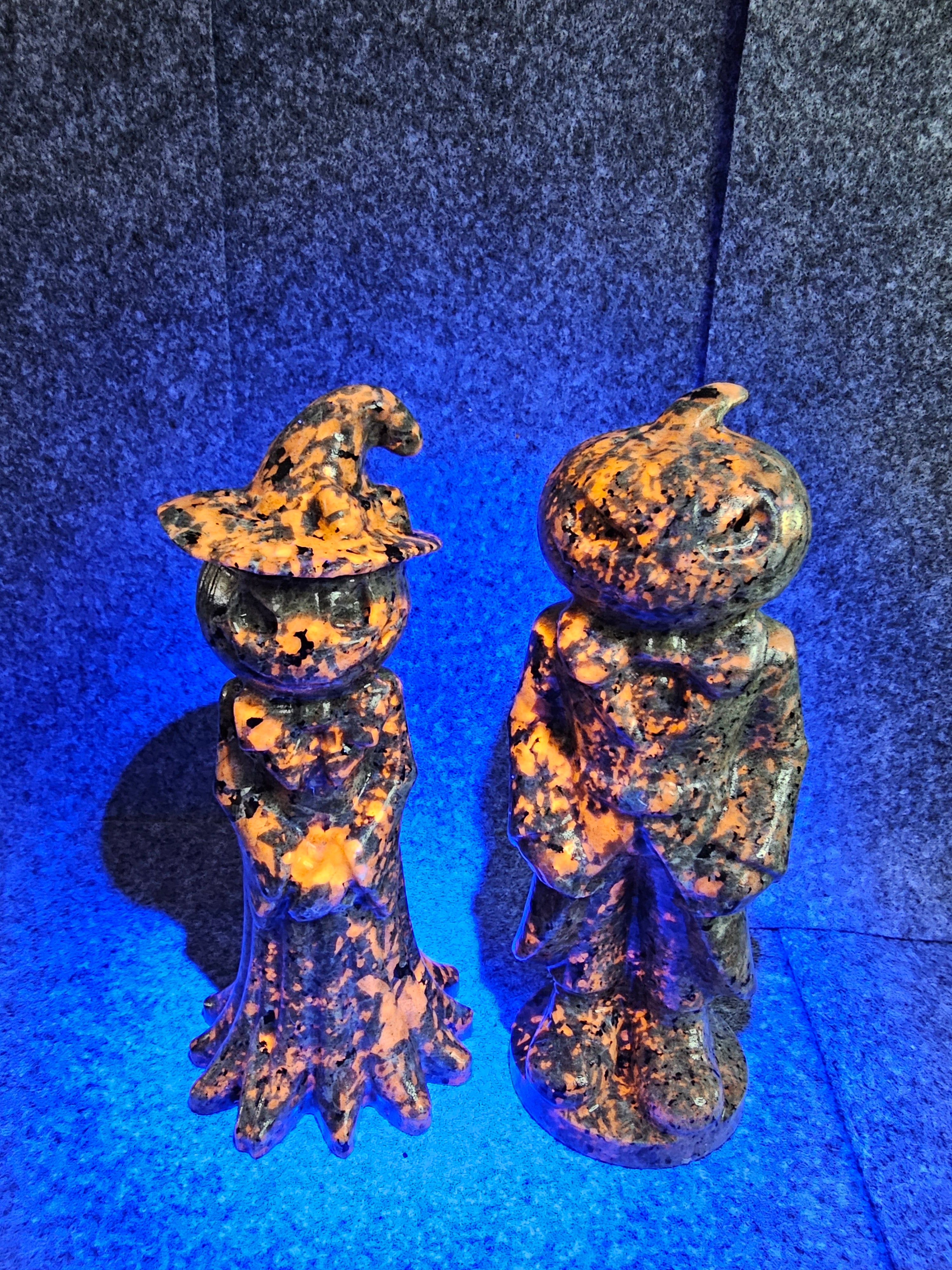 Pumpkin King and Queen Couple, 6 inches tall