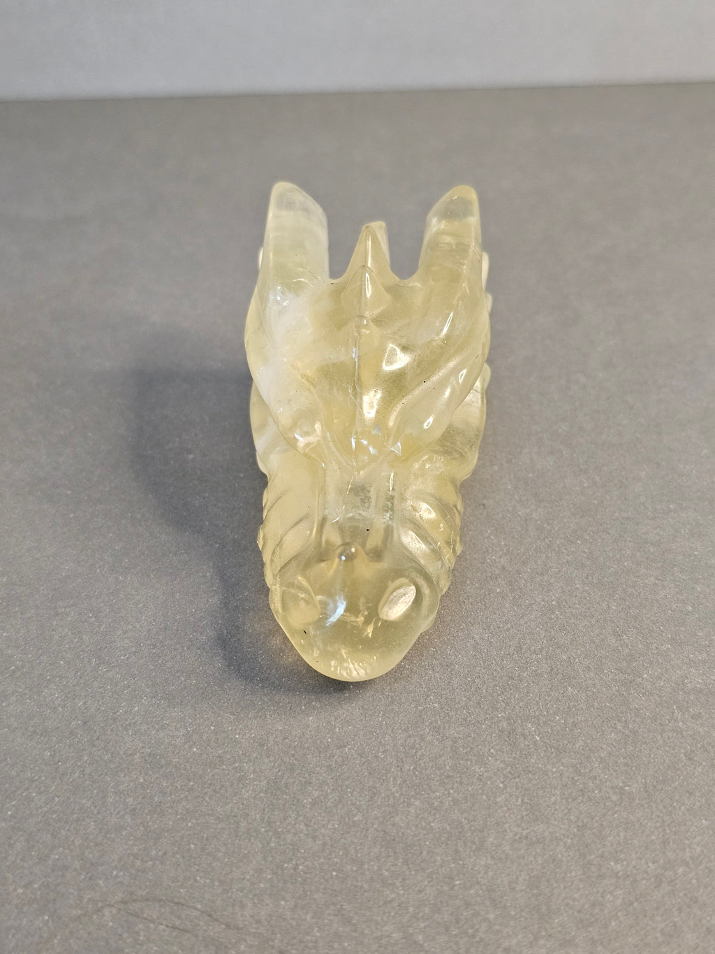 Citrine Dragon Skull – Prosperity & Power Crystal Carving | 1.5 Inches
