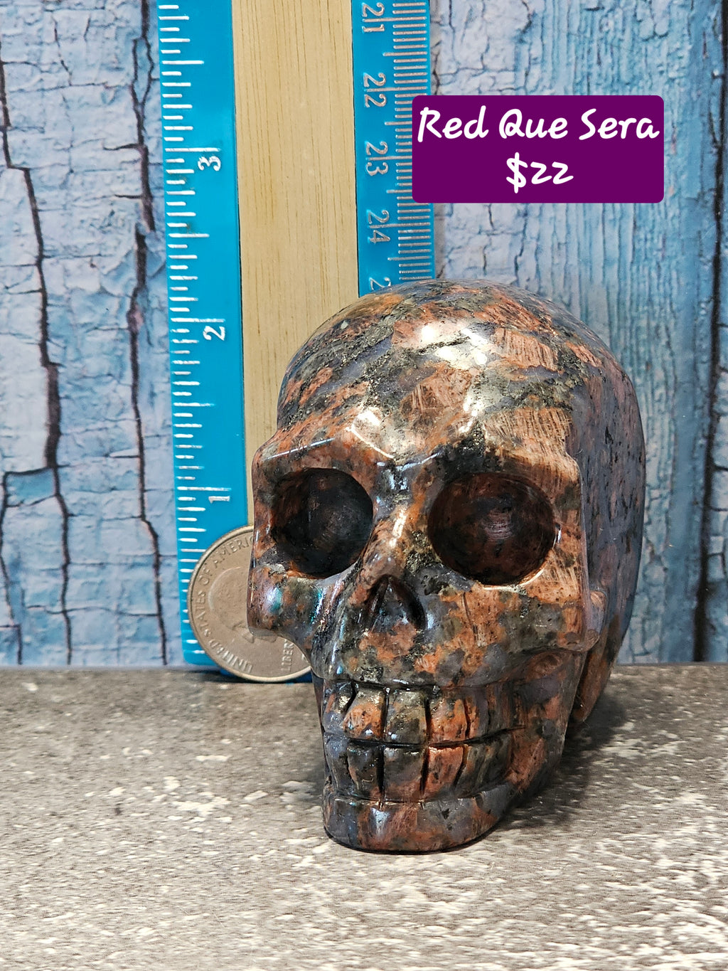 Red Que Sera Skull