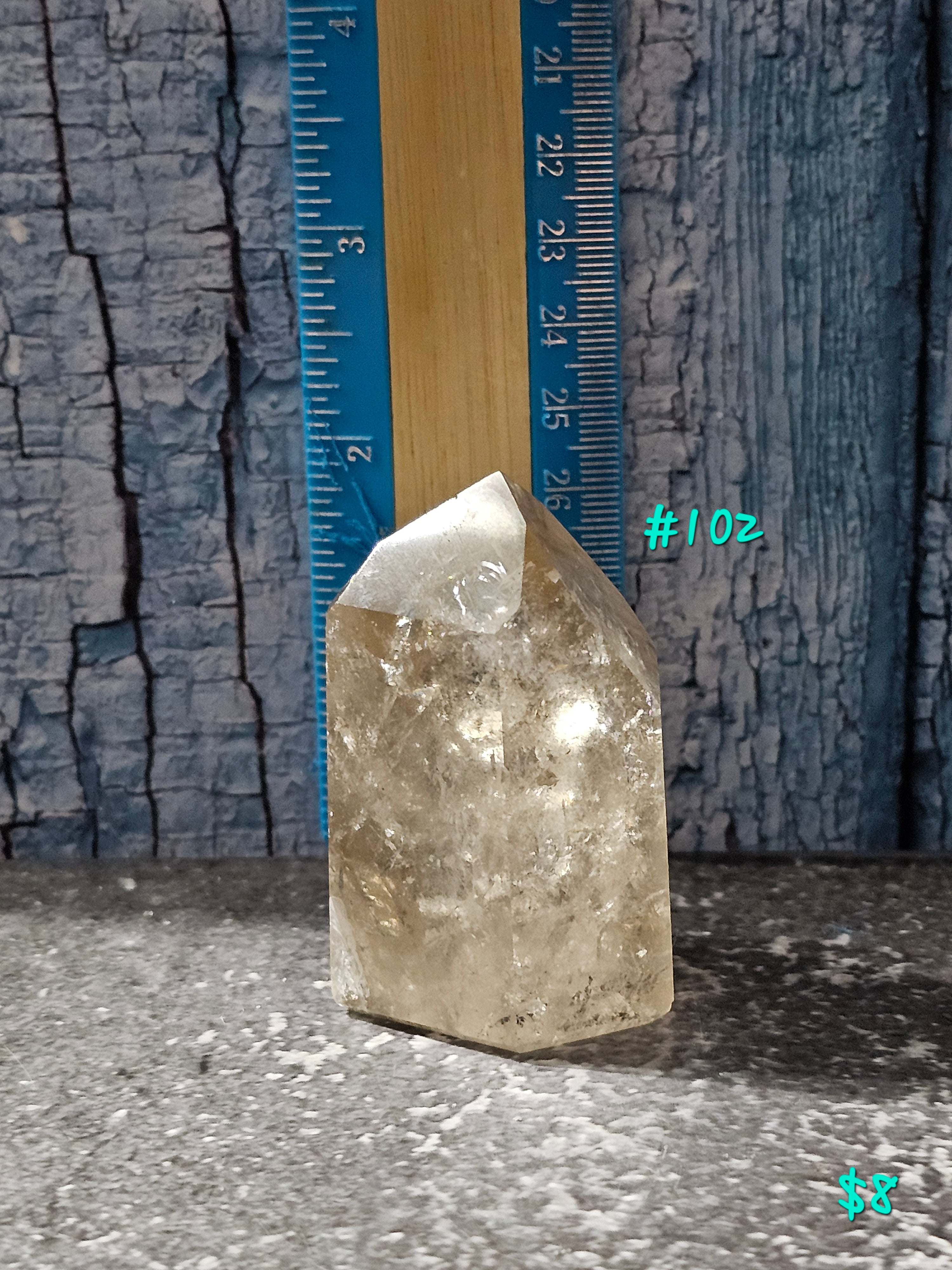 2 inch light smokey quartz freeform crystal Brazil polished