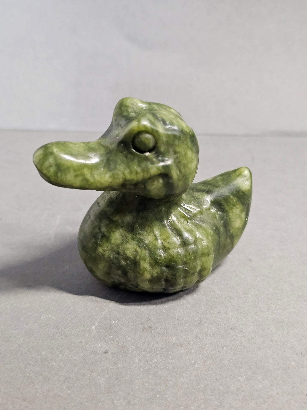 Jade Gator Duck Carving – 2 Inch Crystal Hybrid Animal Figurine