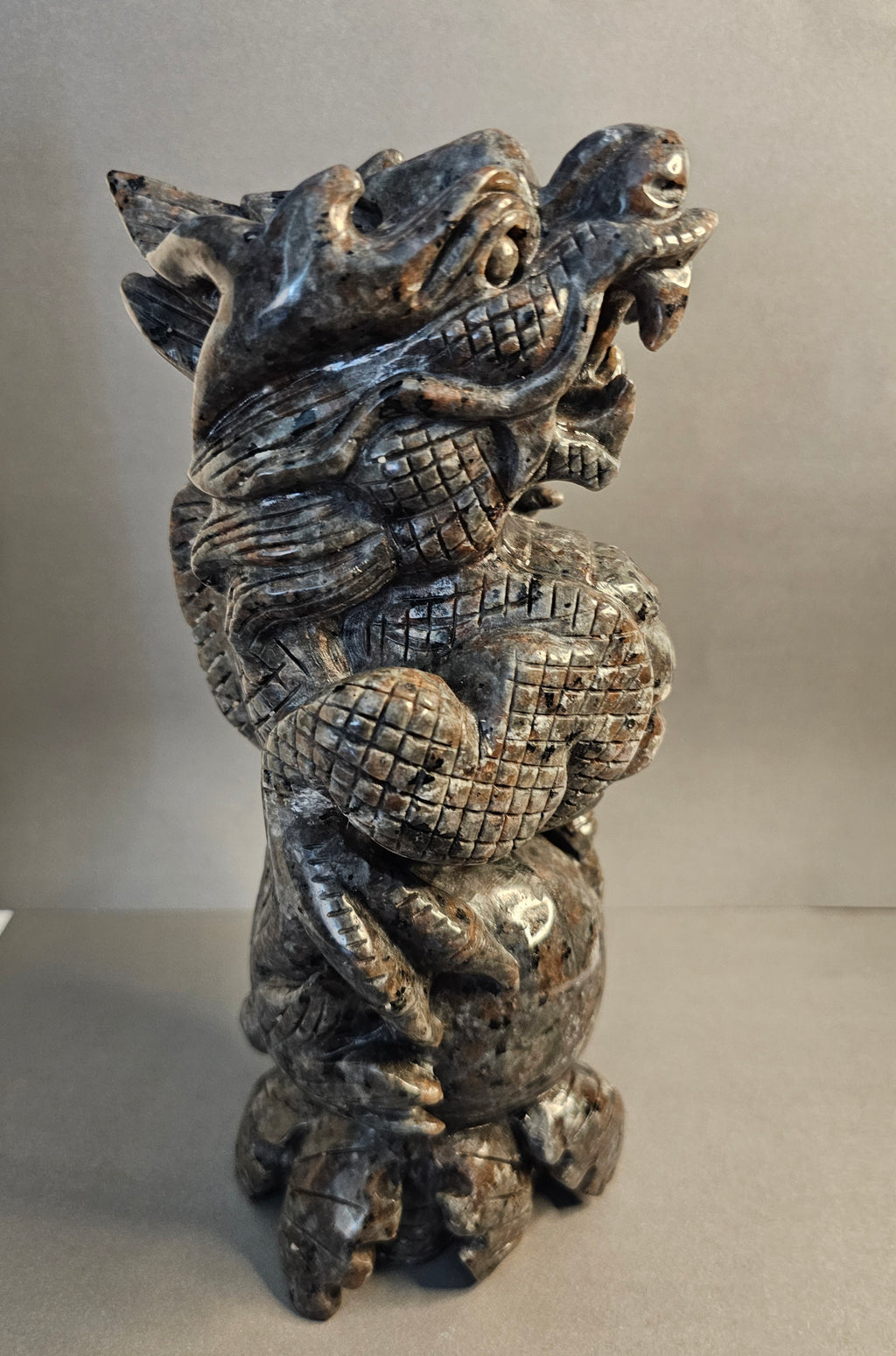 Left side of Left Emberlite dragon with ball