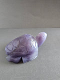 Purple Jade Sea Turtle – Protection & Flow Crystal Carving | Two Size Options