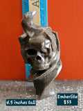 UV Reactive Emberlite Flame with Skull | 4.5 Inches