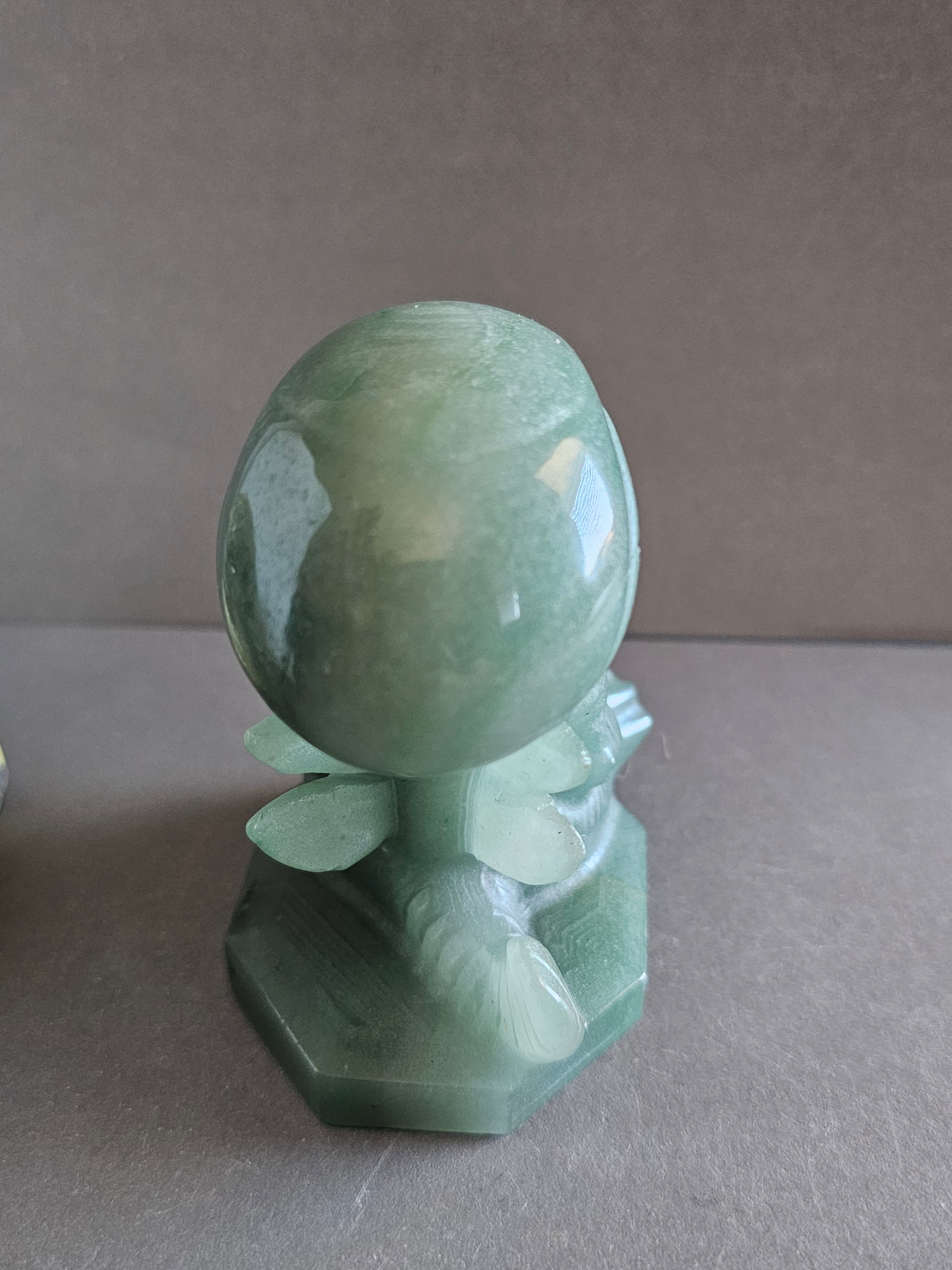 Xenomorph Alien Crystal Carving – Larvikite, Jasper, Aventurine, or Astrophyllite | 3 Inches