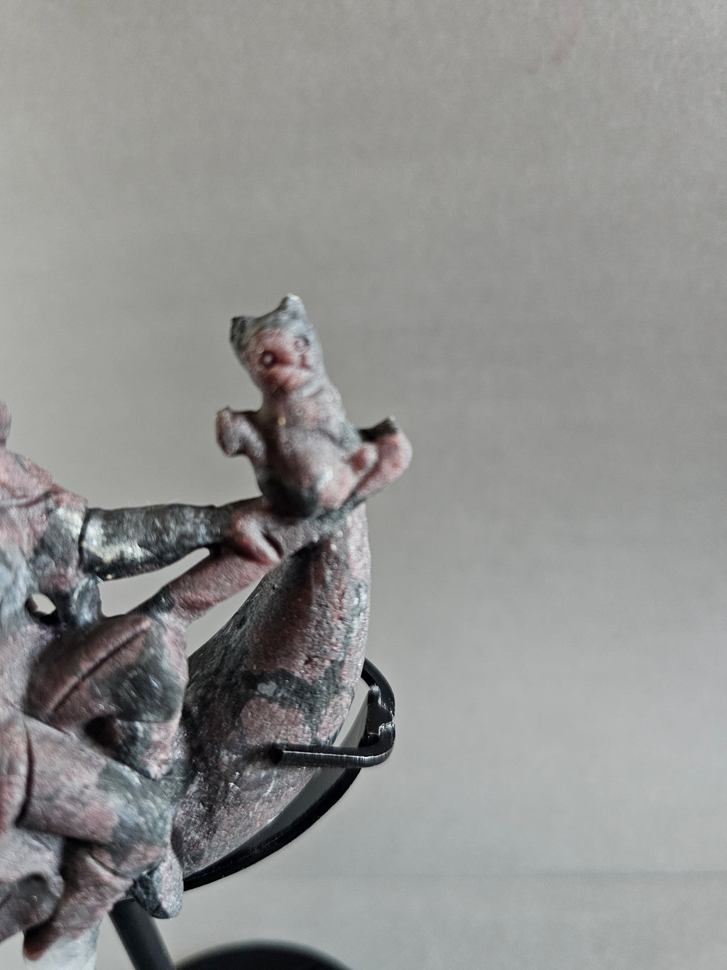 Garnet Astrophyllite Flying Witch on Moon with Stand – Power & Transformation Crystal Display | 6.5 Inches Tall