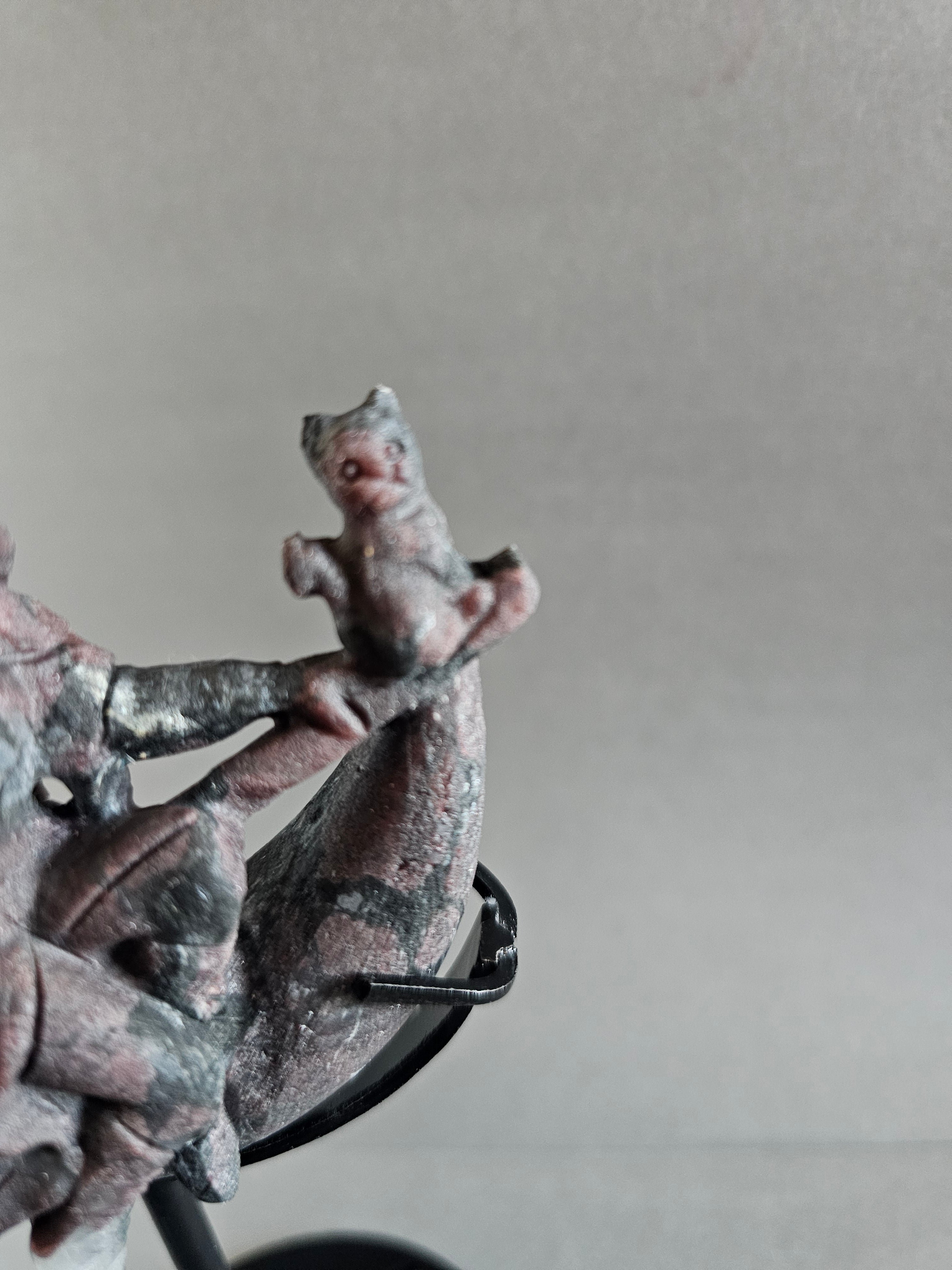 Garnet Astrophyllite Flying Witch on Moon with Stand – Power & Transformation Crystal Display | 6.5 Inches Tall