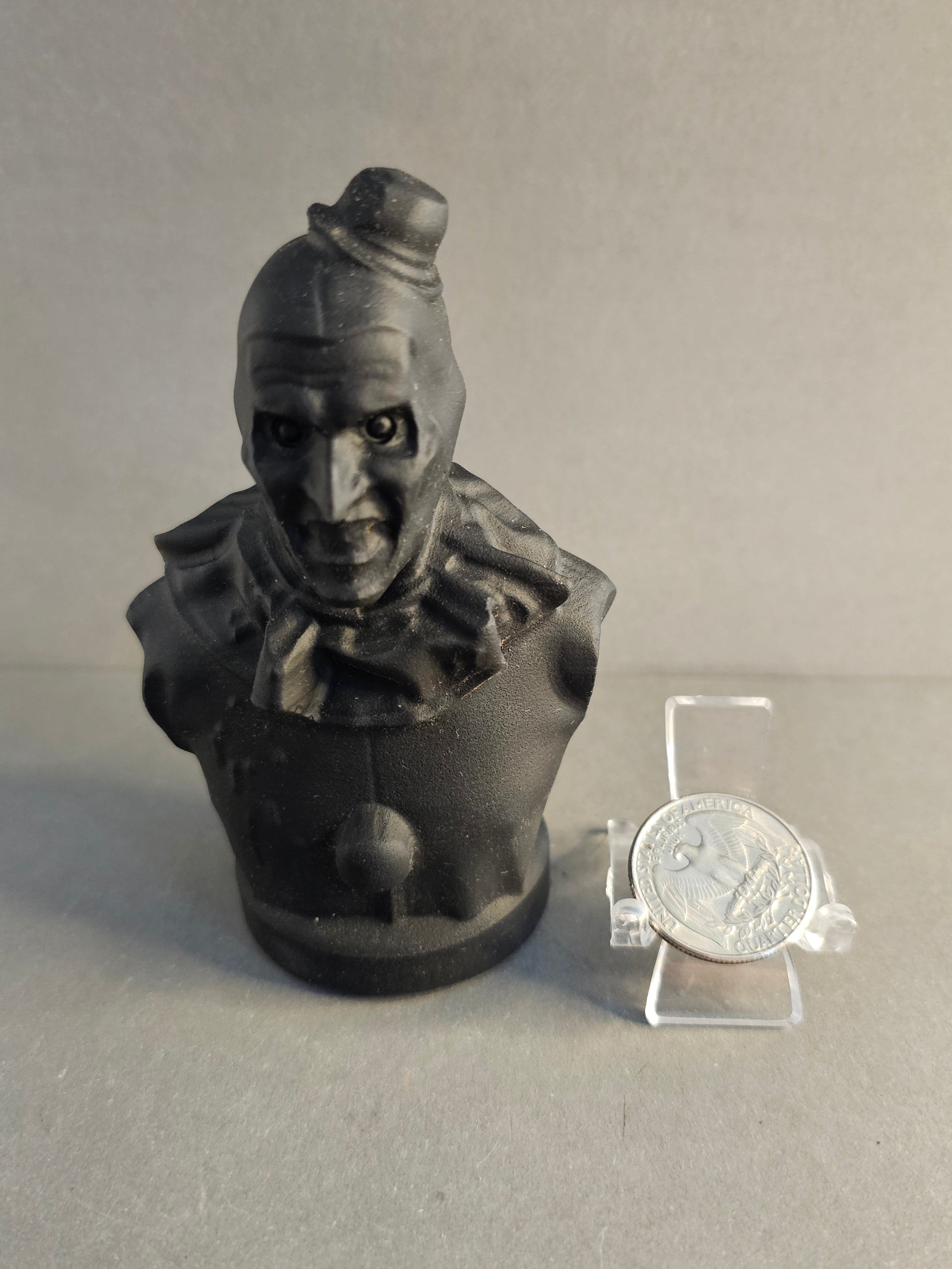 Obsidian Art the Clown – Terrifier Inspired Horror Crystal Carving | 4.5 Inches
