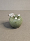 Green Aventurine apple carving.