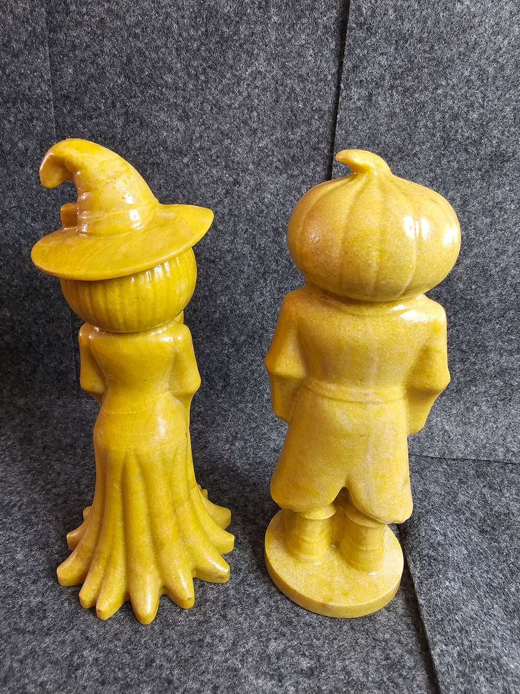 Pumpkin King and Queen Couple, 6 inches tall