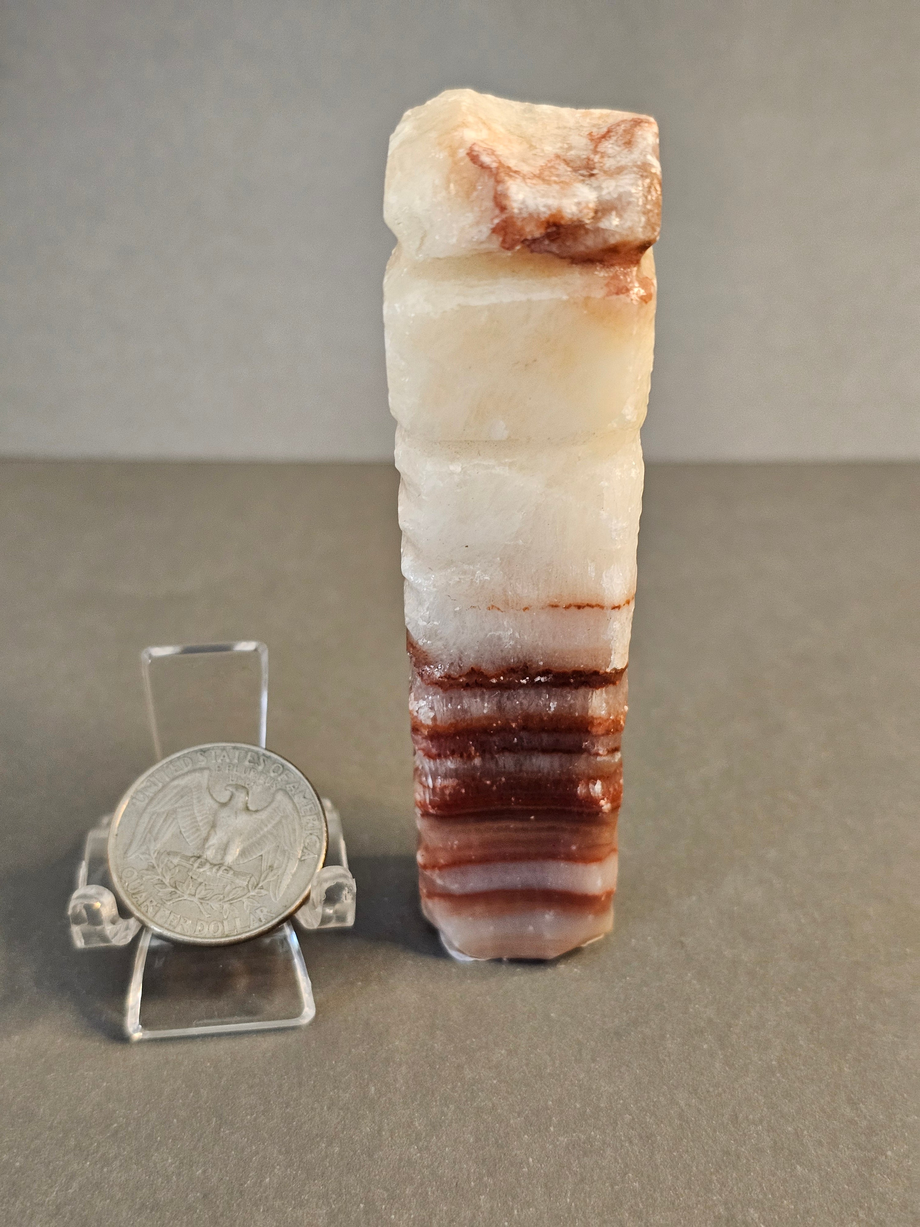 Bacon-Shaped Pork Stone – Novelty Crystal Carving | 3.5 Inches