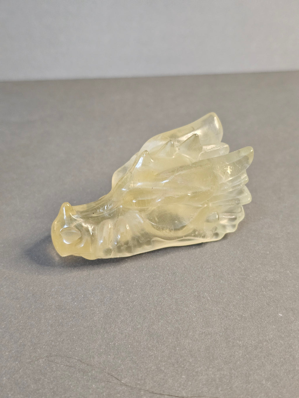 Citrine Dragon Skull – Prosperity & Power Crystal Carving | 1.5 Inches