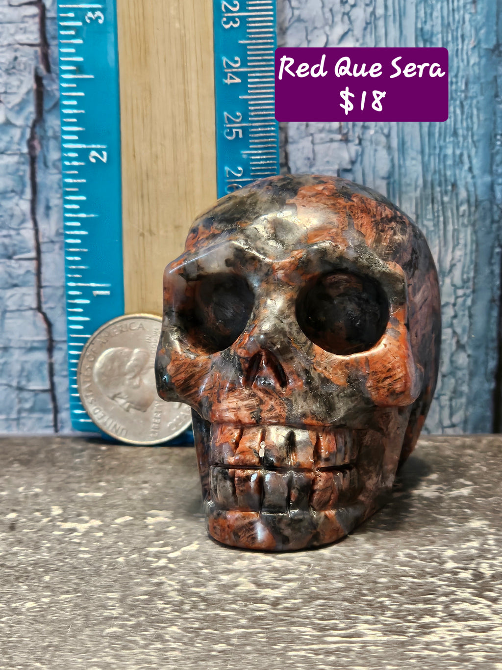Red Que Sera Skull