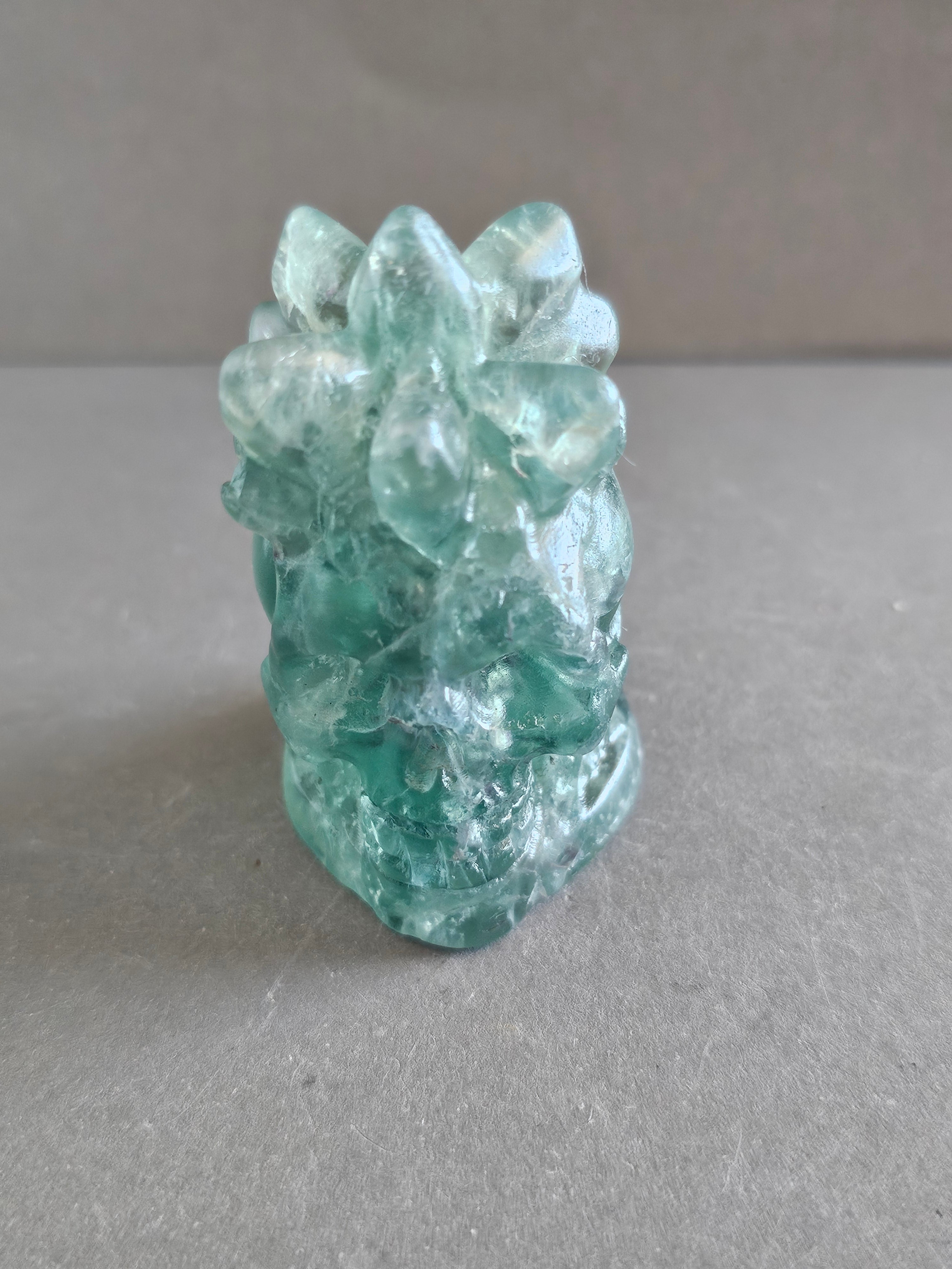Skull with Crystal Points – Labradorite, Fluorite, or Ruby Zoisite | 2.5 Inches