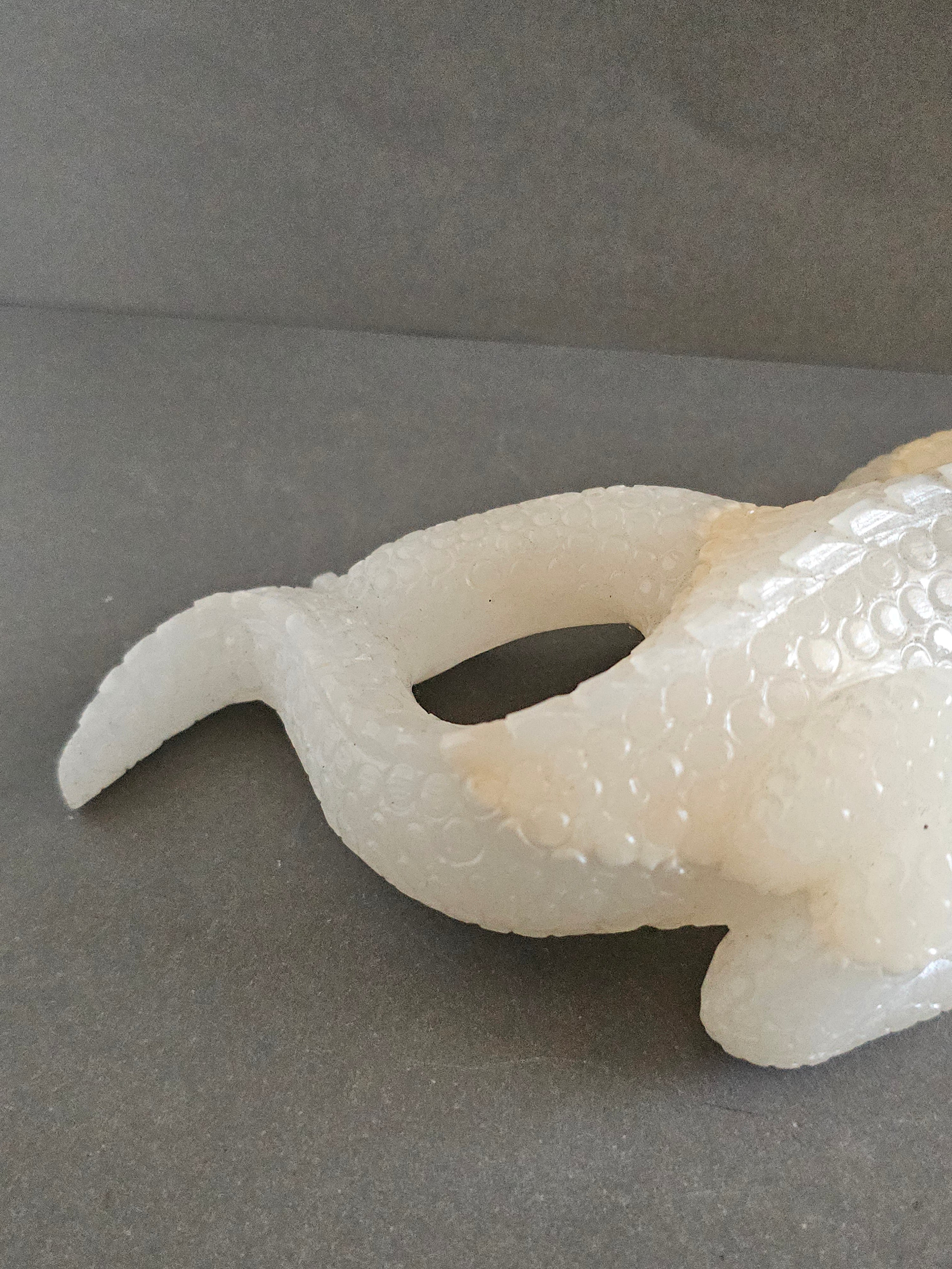 Calcite & Aragonite Alligator Carving – 8” Long | Grounding, Transformation & Primal Energy Crystal
