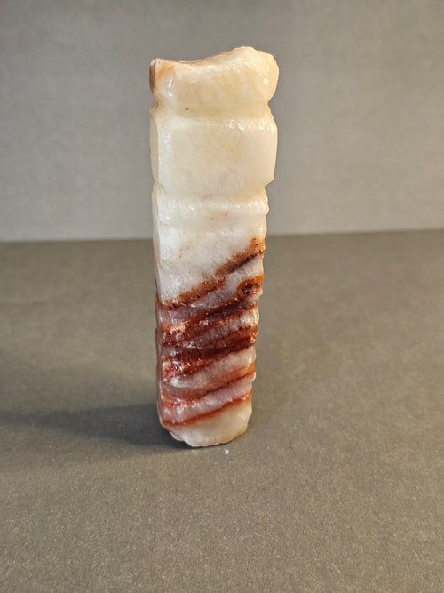 Bacon-Shaped Pork Stone – Novelty Crystal Carving | 3.5 Inches