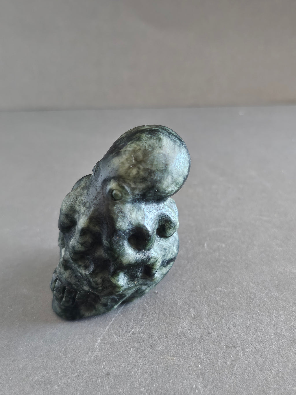 Octopus on Skull – Jade, Blue Aventurine, Sodalite, or Emberlite | 2.5 Inches