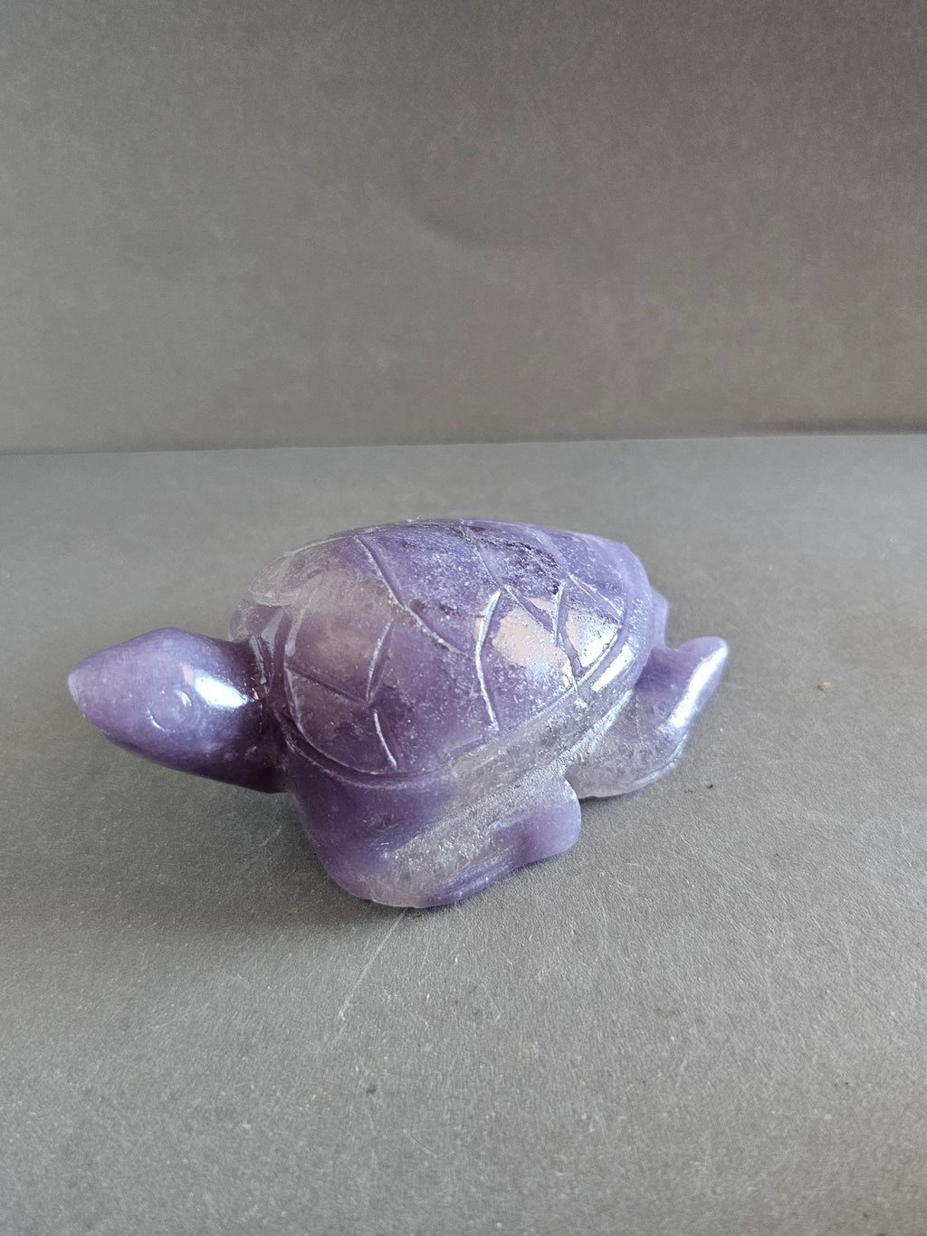 Purple Jade Sea Turtle – Protection & Flow Crystal Carving | Two Size Options