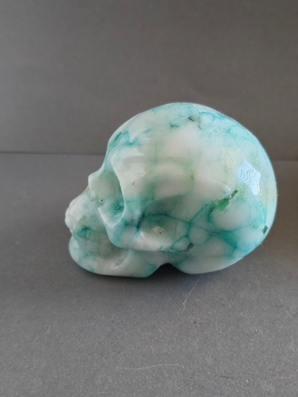 Phoenix Stone Skull – Rebirth & Transformation Crystal Carving | 3.5 Inches
