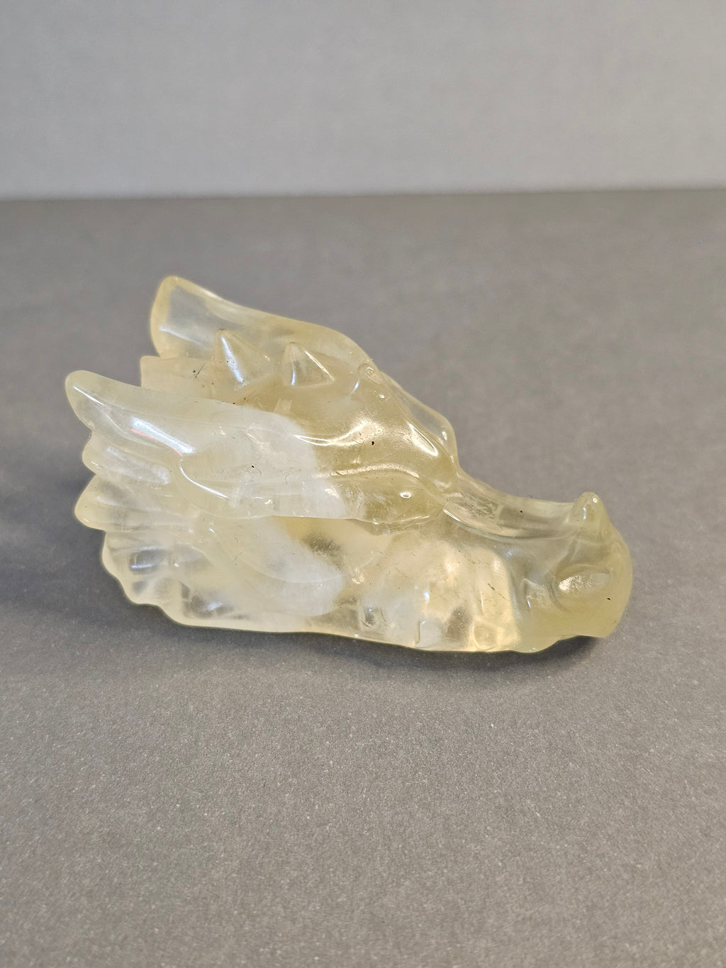 Citrine Dragon Skull – Prosperity & Power Crystal Carving | 1.5 Inches