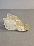 Citrine Dragon Skull – Prosperity & Power Crystal Carving | 1.5 Inches