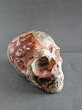 Money Agate Skull – Prosperity & Grounding Crystal Carving