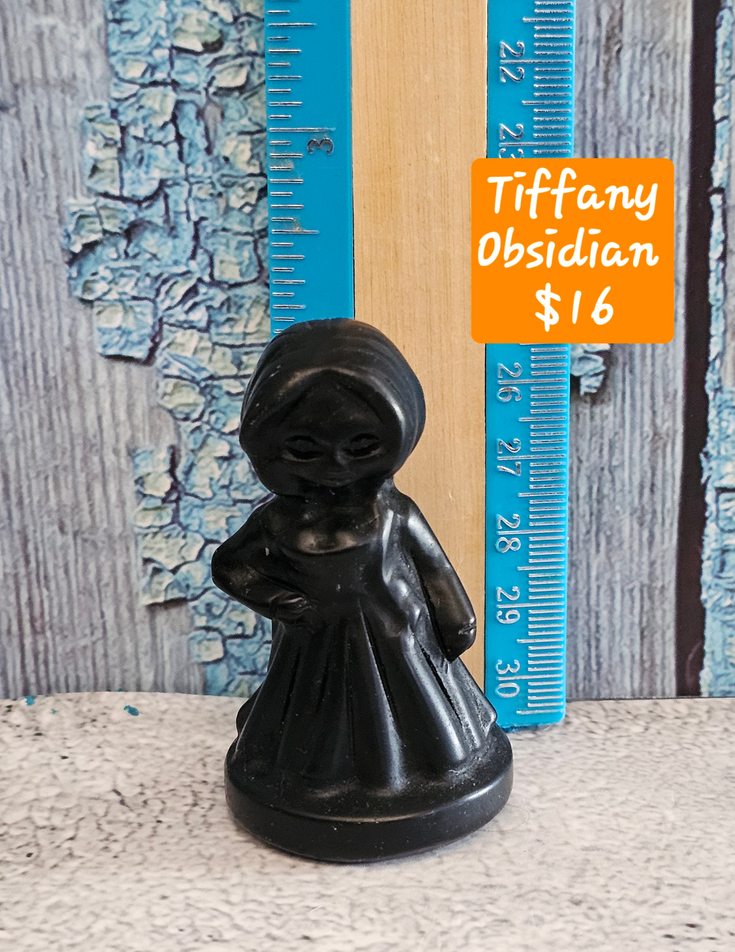 Obsidian Tiffany – Child’s Play Inspired Horror Crystal Carving | 2.25 Inches