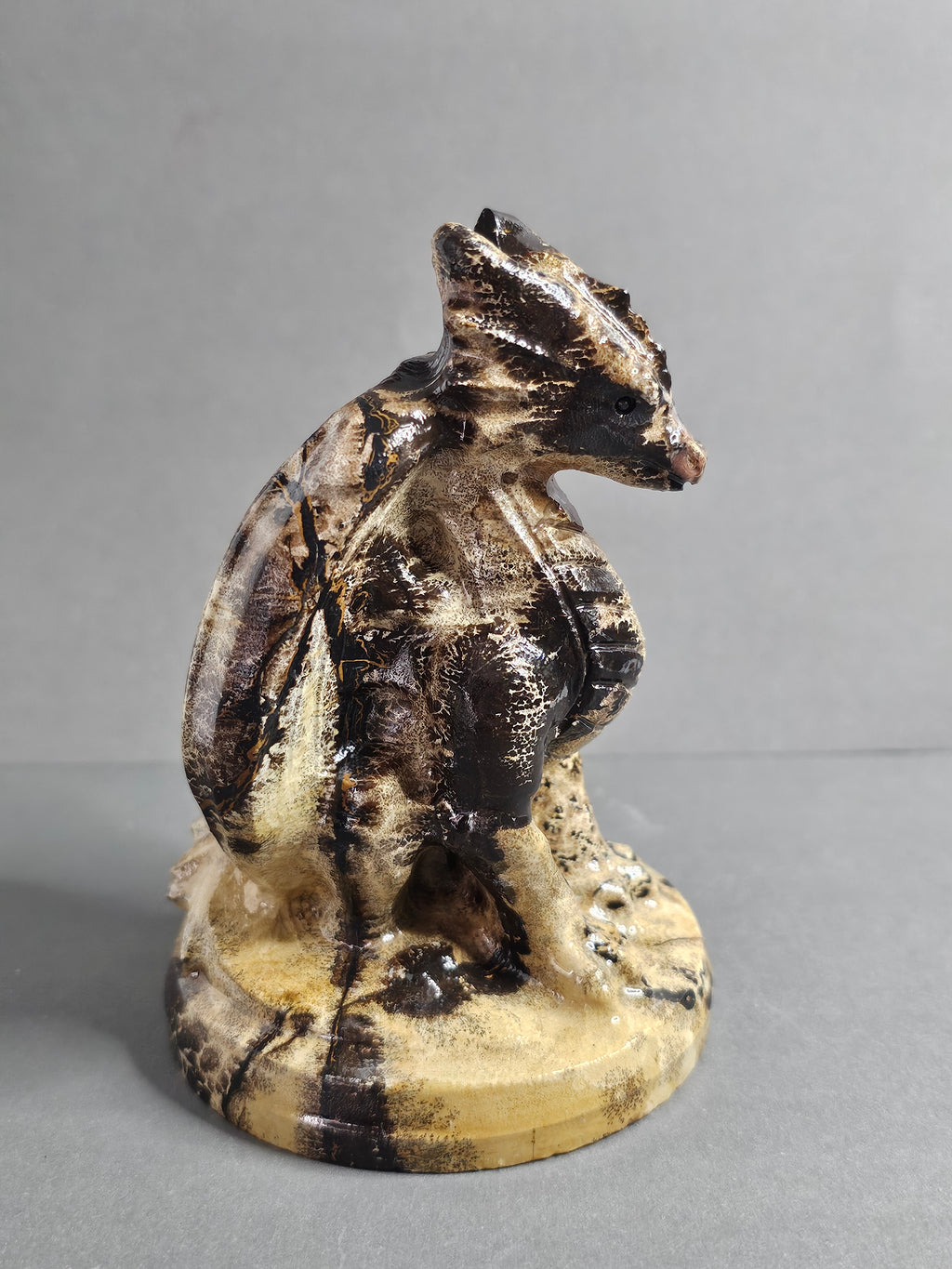 Picture Jasper Dragon – Natural Tan & Brown Pattern | 4.5 Inches