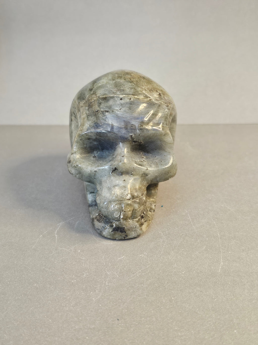 Labradorite Skull with Blue Flash – Mystical Crystal Skull | 2.5 Inches