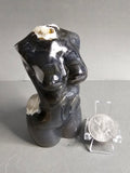 UV Reactive Volcano Agate Lady Body Carving – 4" Divine Feminine Crystal Figure